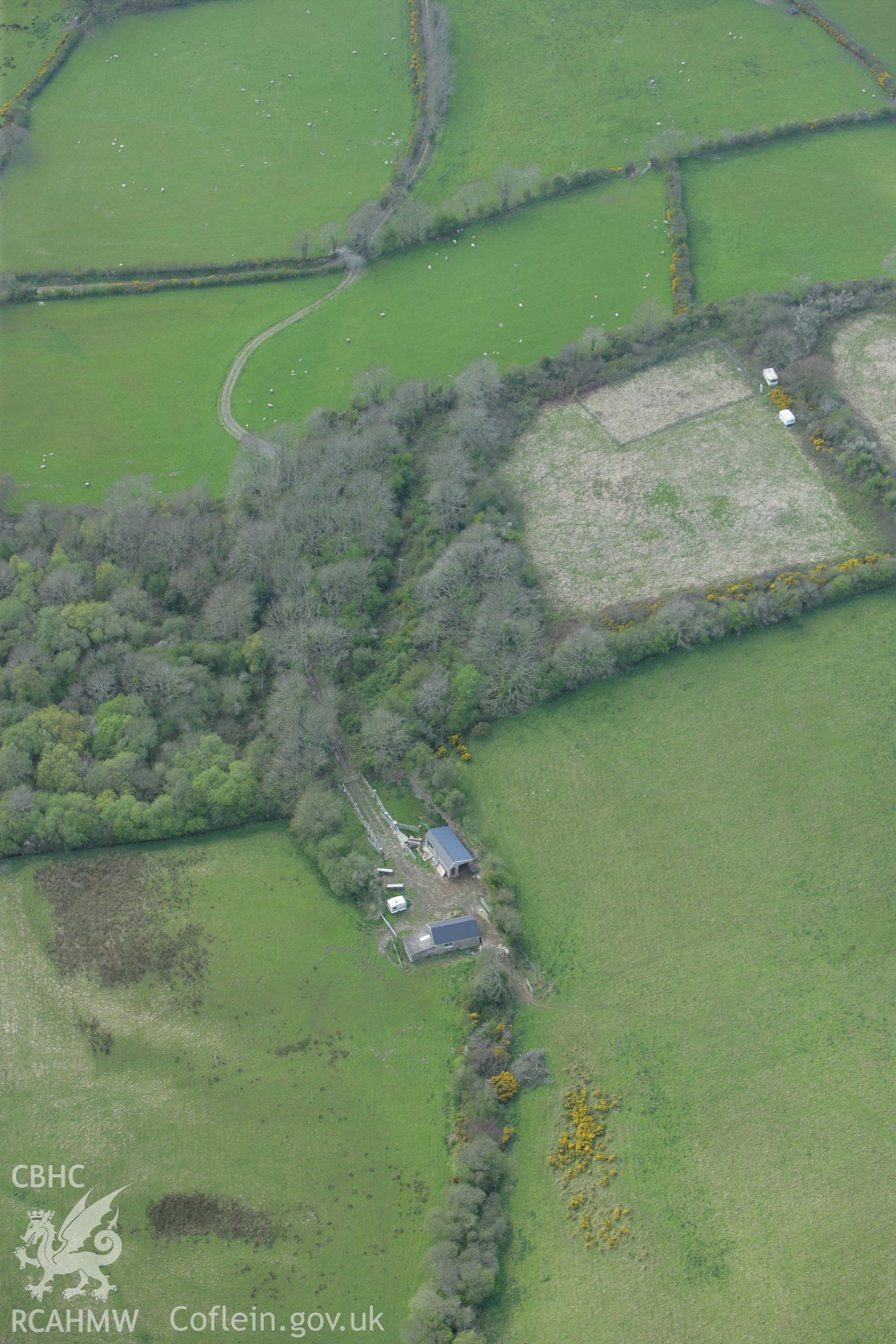 RCAHMW colour oblique photograph of Pen-y-banc Church School. Taken by Toby Driver on 24/04/2008.