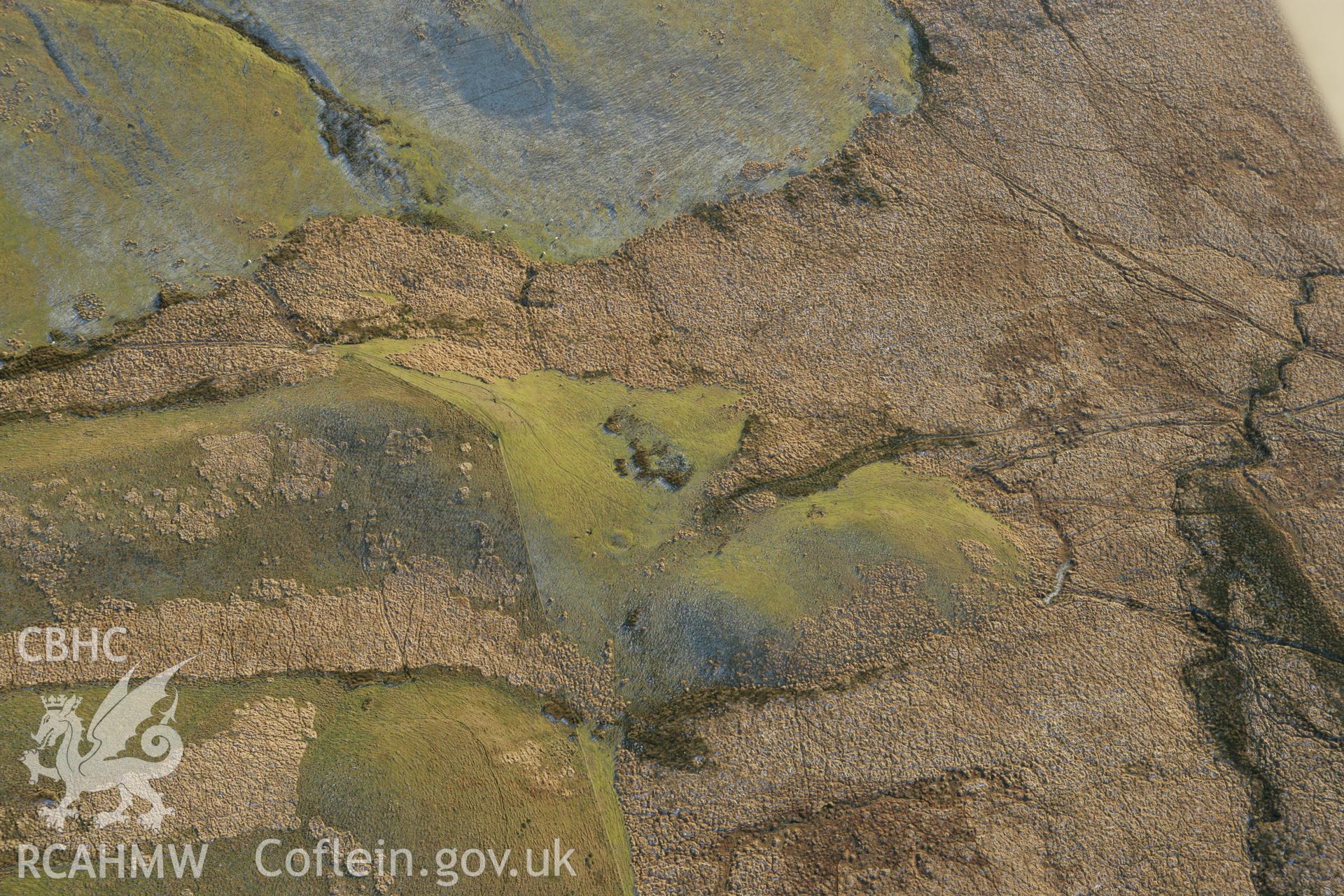 RCAHMW colour oblique photograph of the Fagwyn Las deserted settlement. Taken by Toby Driver on 20/12/2007.