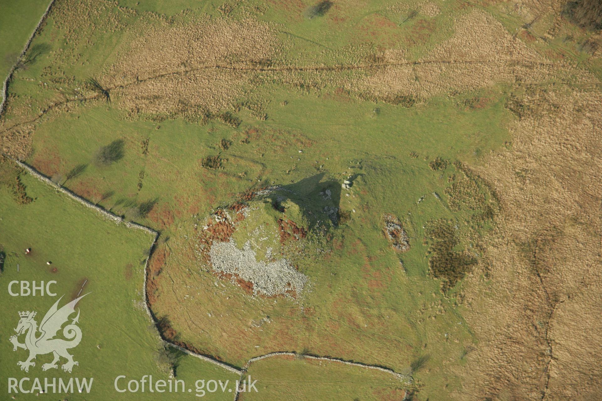 RCAHMW colour oblique aerial photograph of Castell Prysor. Taken on 25 January 2007 by Toby Driver