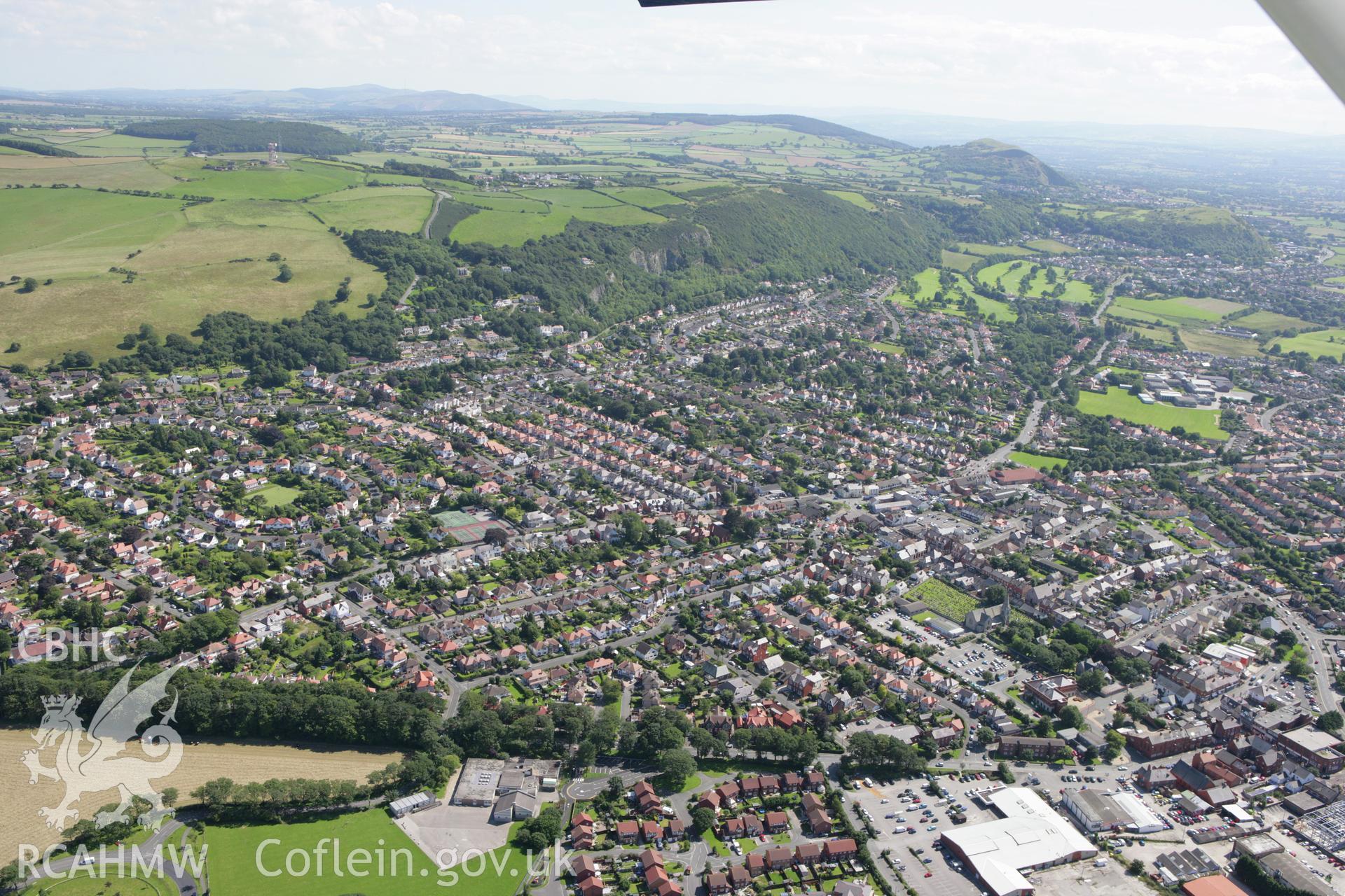 RCAHMW colour oblique aerial photograph of Prestatyn from the north-east. Taken on 31 July 2007 by Toby Driver