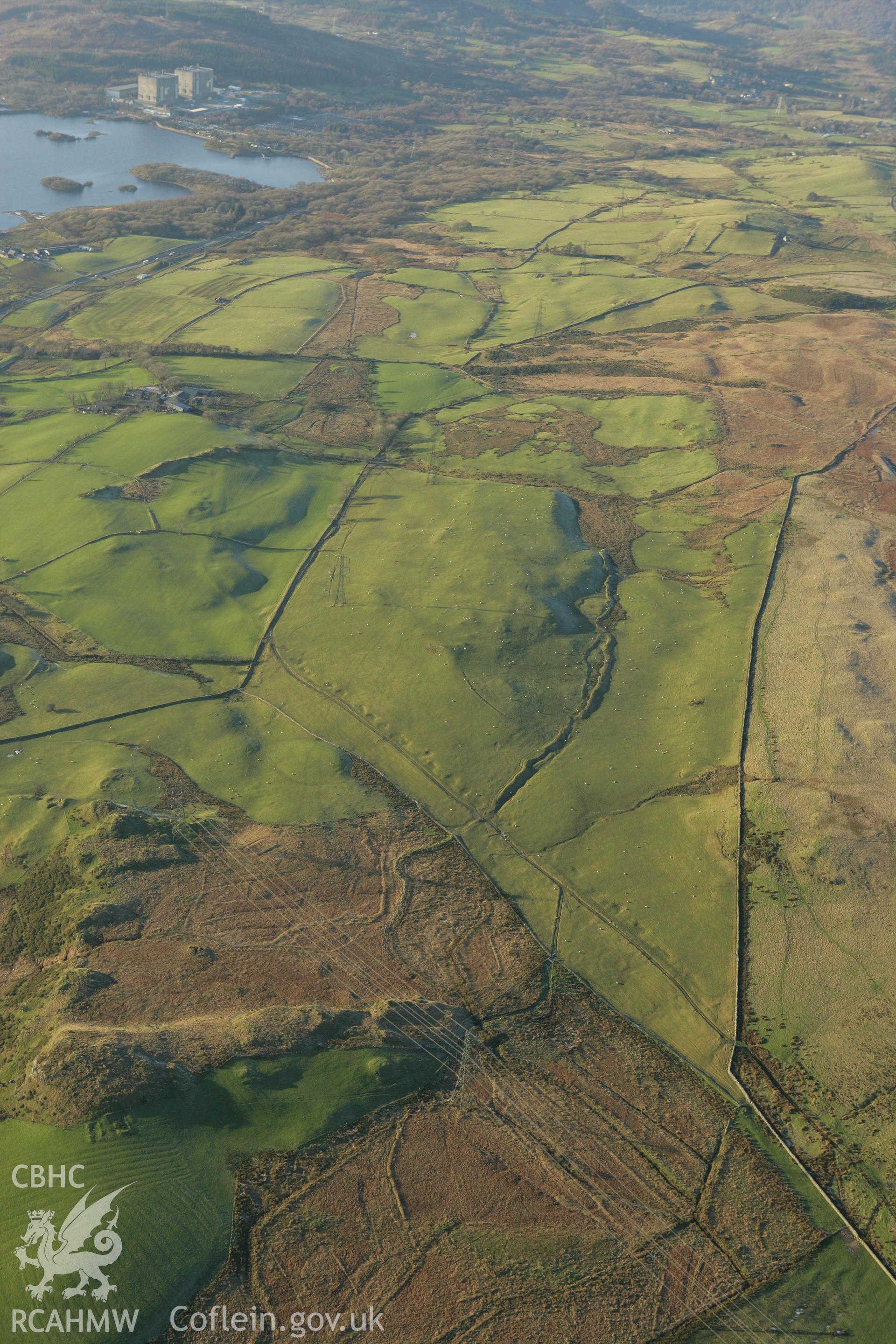 RCAHMW colour oblique photograph of Dolbelydr Roman road looking north-west. Taken by Toby Driver on 20/12/2007.