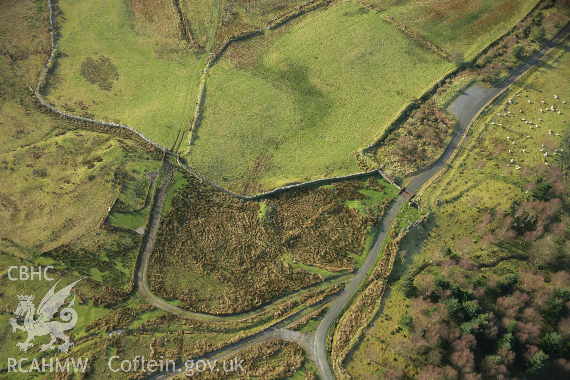 RCAHMW colour oblique aerial photograph of Tomen-y-Mur Arena. Taken on 25 January 2007 by Toby Driver