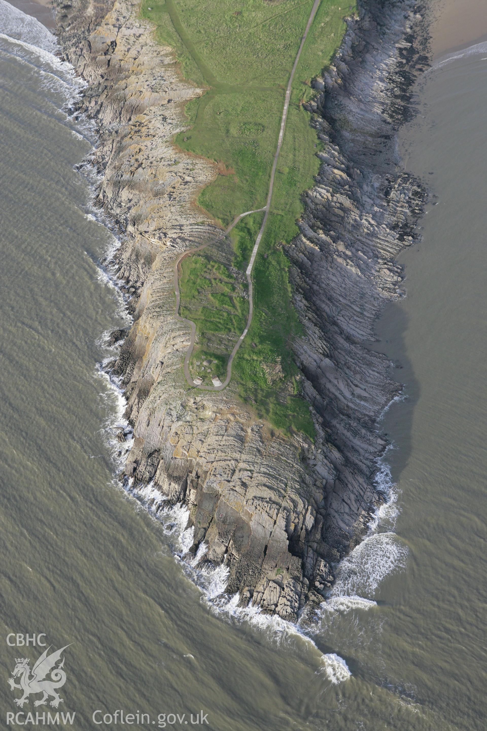 RCAHMW colour oblique photograph of Cairns I to V on Friars Point. Taken by Toby Driver on 12/11/2008.