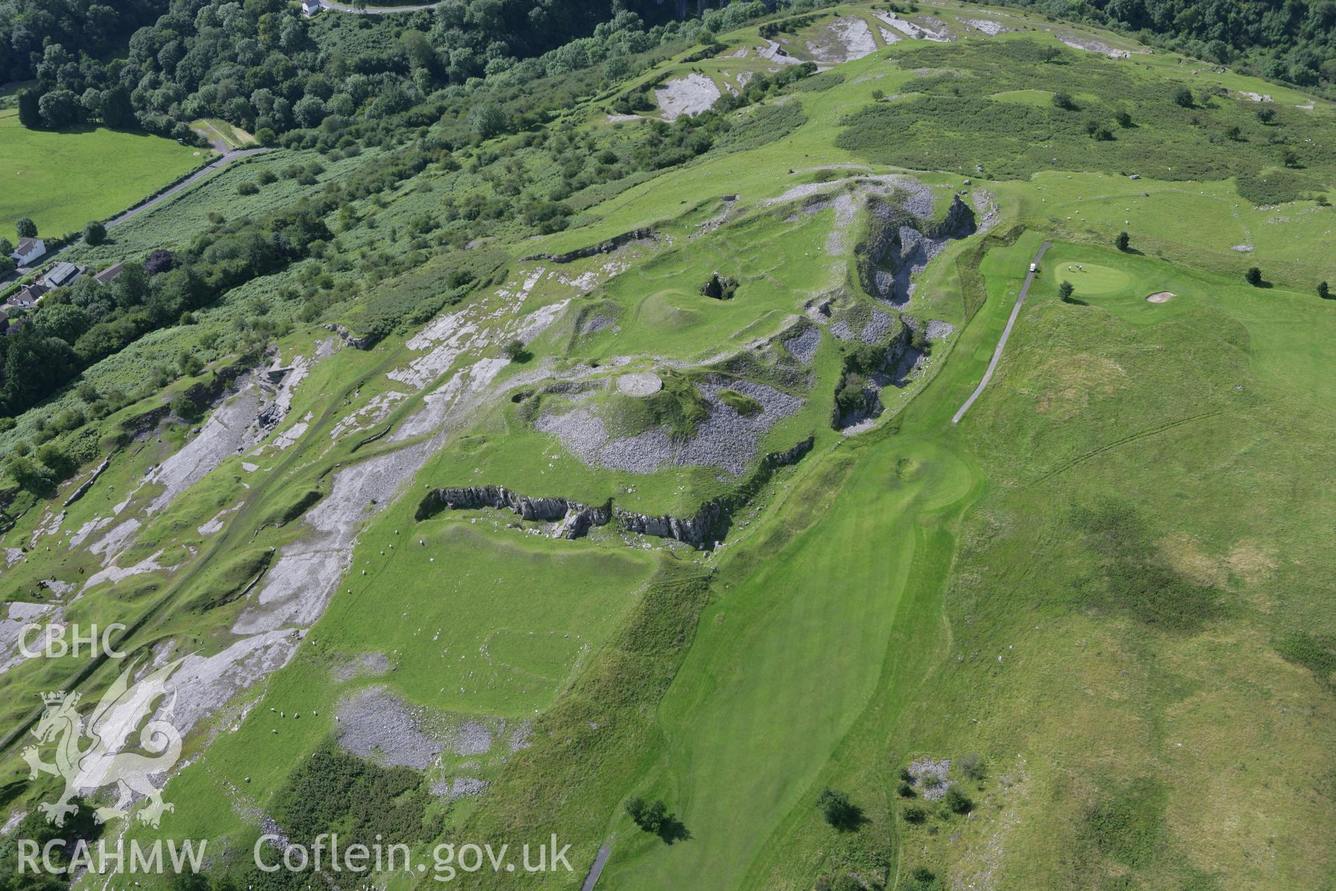 RCAHMW colour oblique aerial photograph of Morlais Castle. Taken on 30 July 2007 by Toby Driver