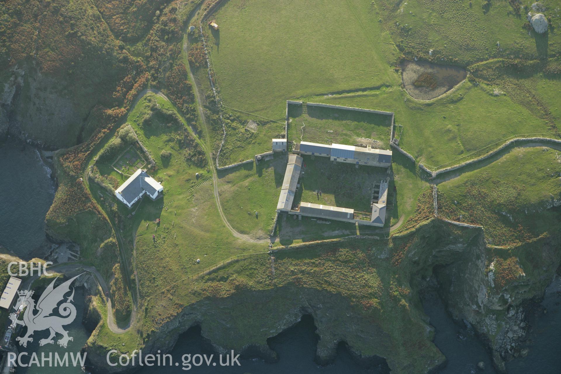 RCAHMW colour oblique photograph of Ramsey island farm. Taken by Toby Driver on 23/10/2007.