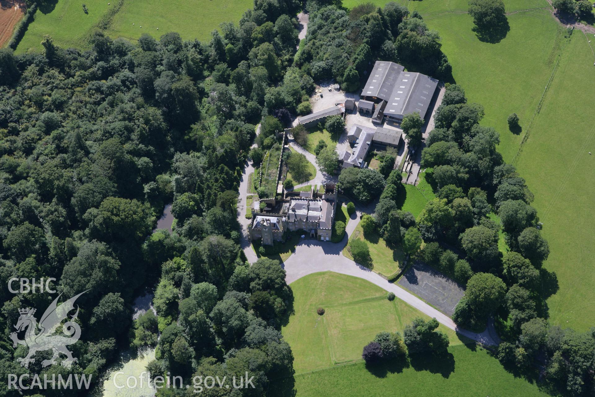 RCAHMW colour oblique aerial photograph of Gyrn Castle, Llanasa. Taken on 31 July 2007 by Toby Driver