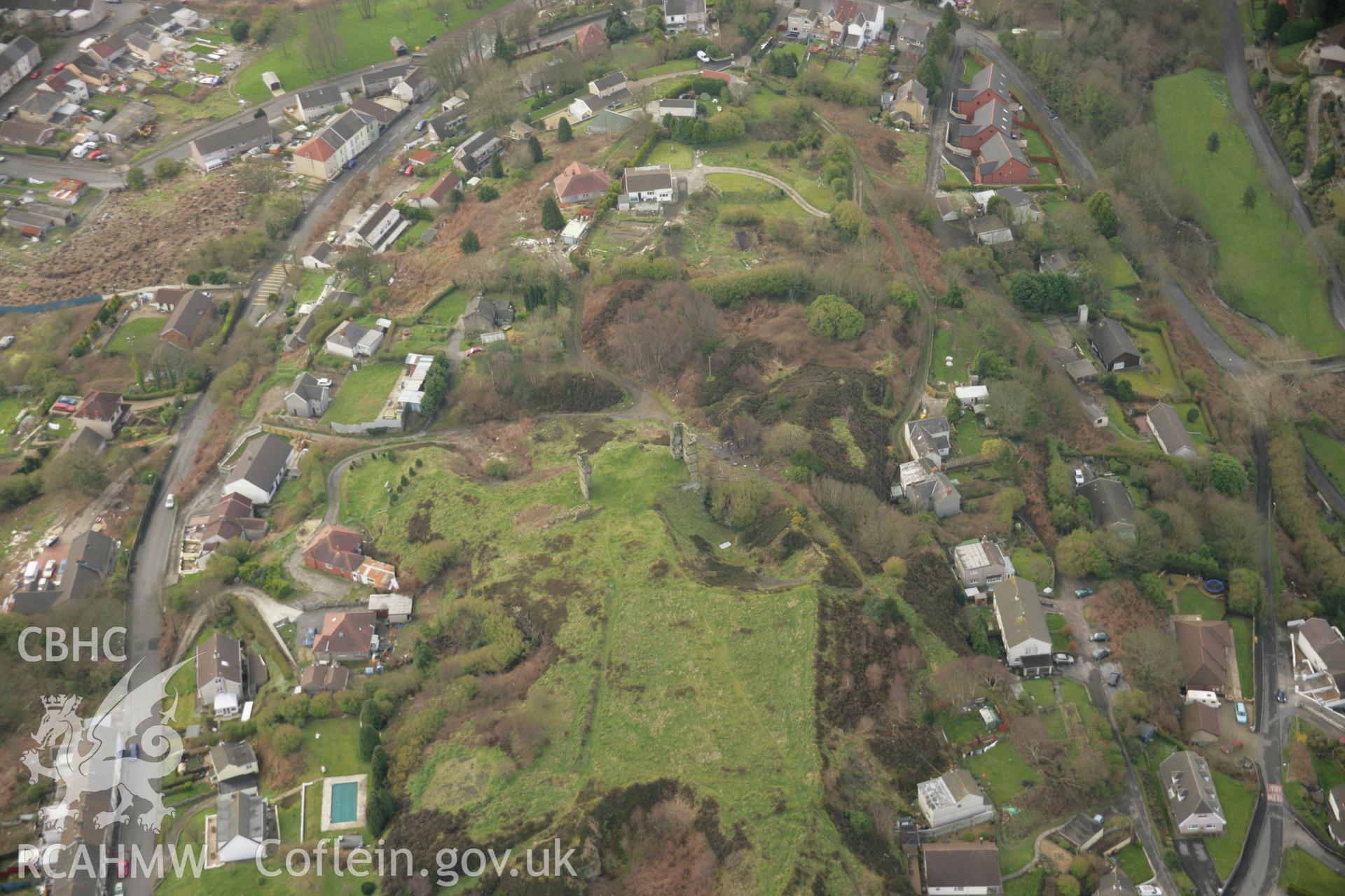 RCAHMW colour oblique aerial photograph of Morris Castle. Taken on 16 March 2007 by Toby Driver