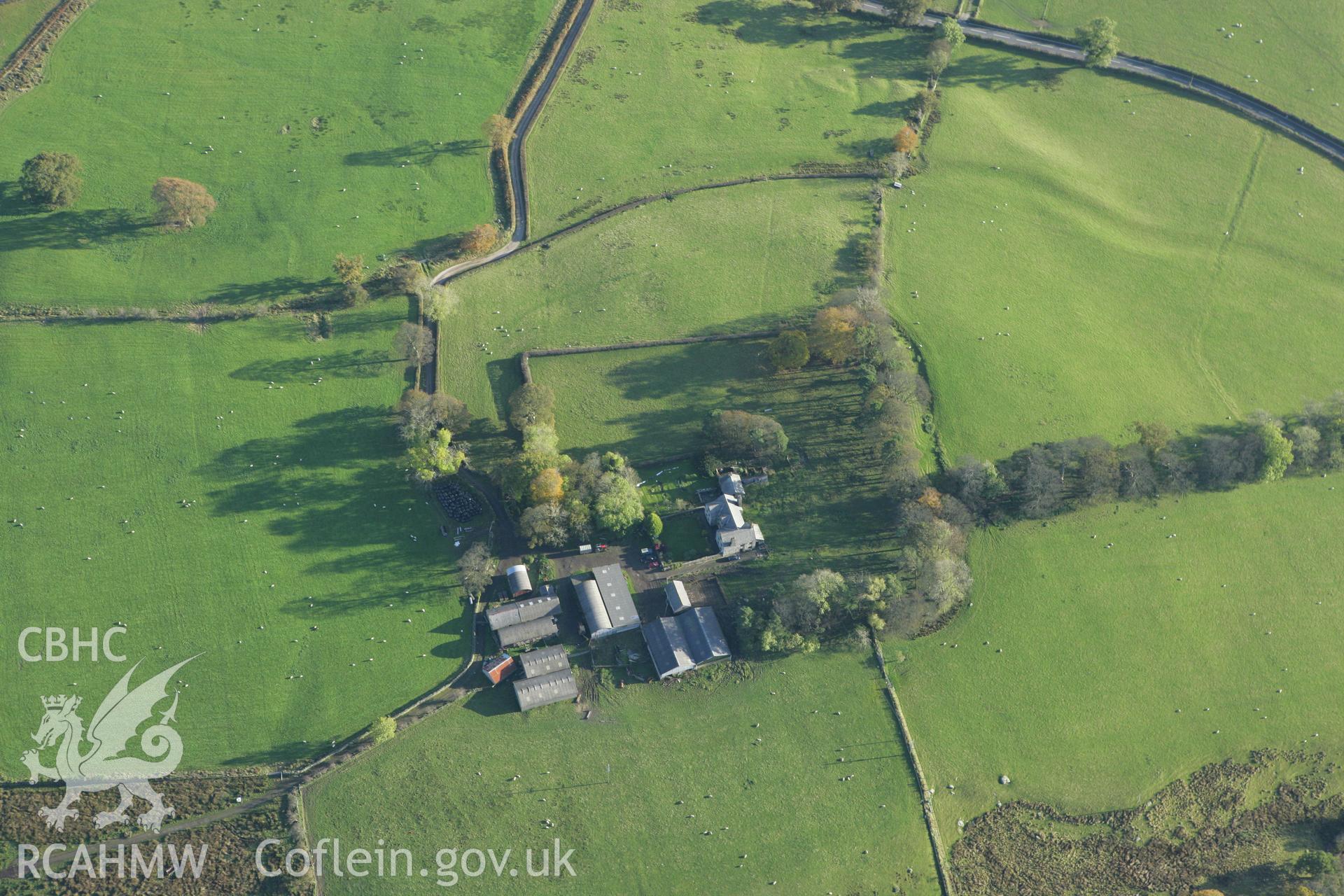 RCAHMW colour oblique photograph of Caer Gai, Roman fort. Taken by Toby Driver on 30/10/2007.