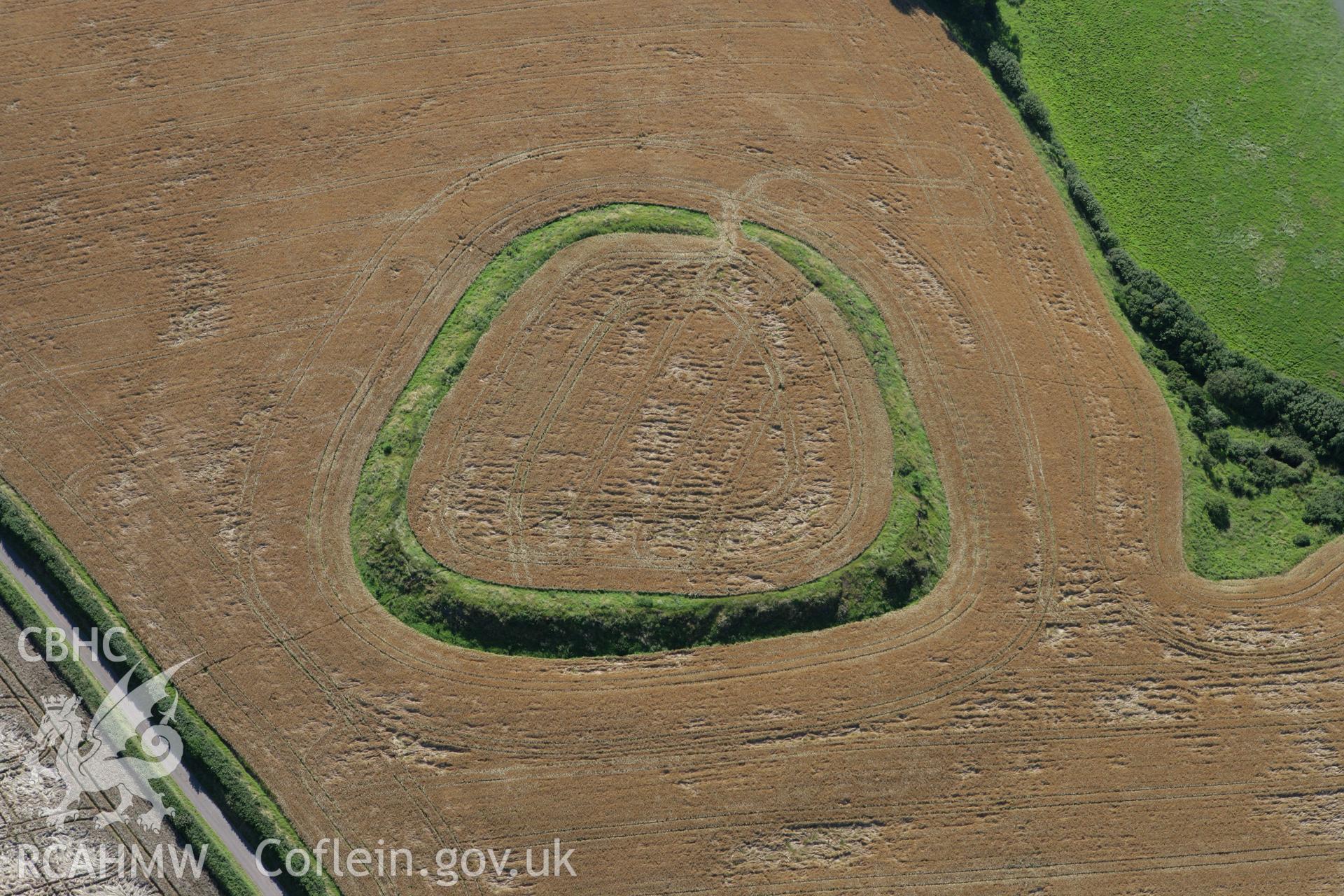 RCAHMW colour oblique aerial photograph of Merrion Camp. Taken on 30 July 2007 by Toby Driver