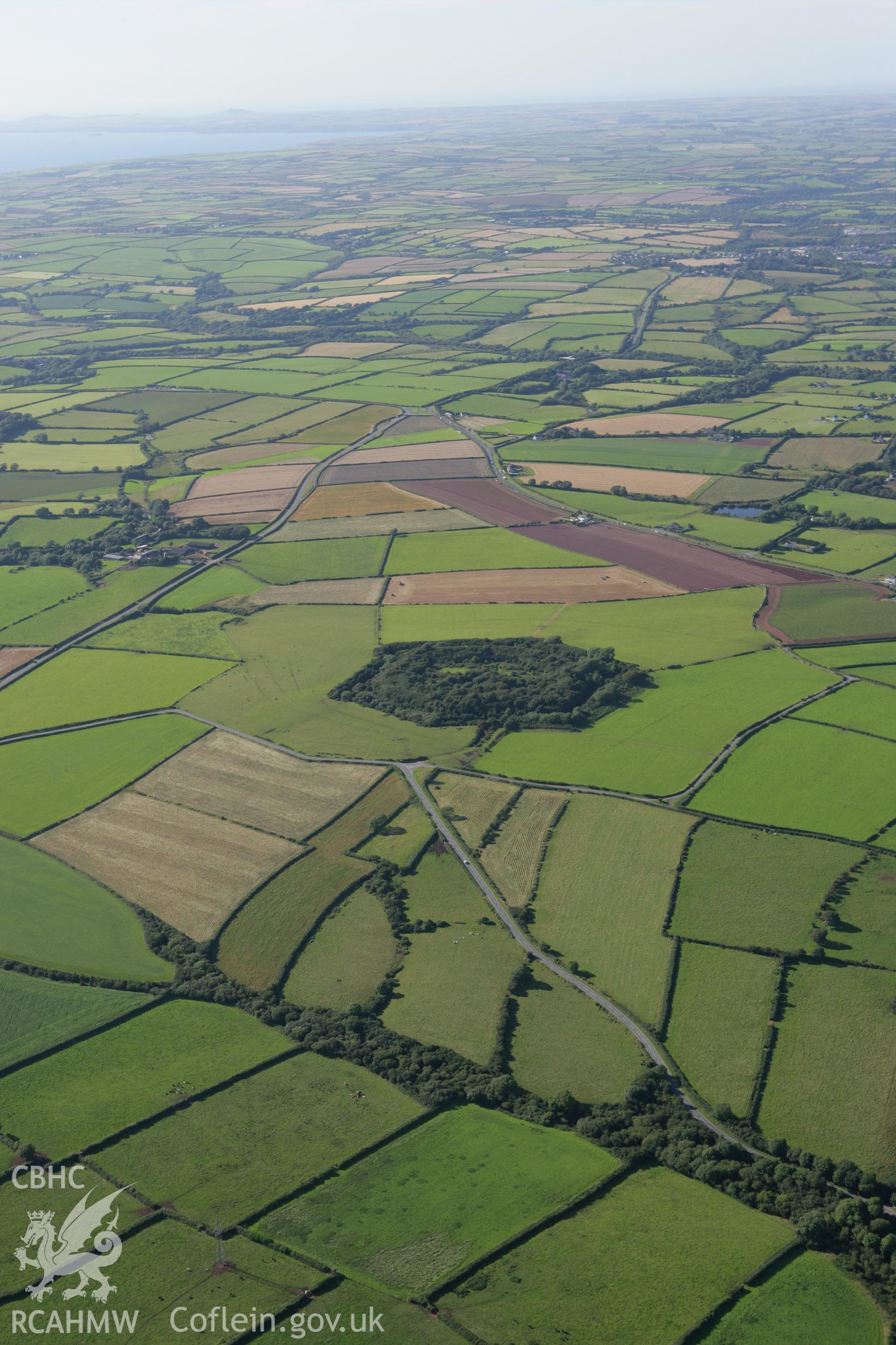 RCAHMW colour oblique aerial photograph of Scoveston Fort. Taken on 30 July 2007 by Toby Driver