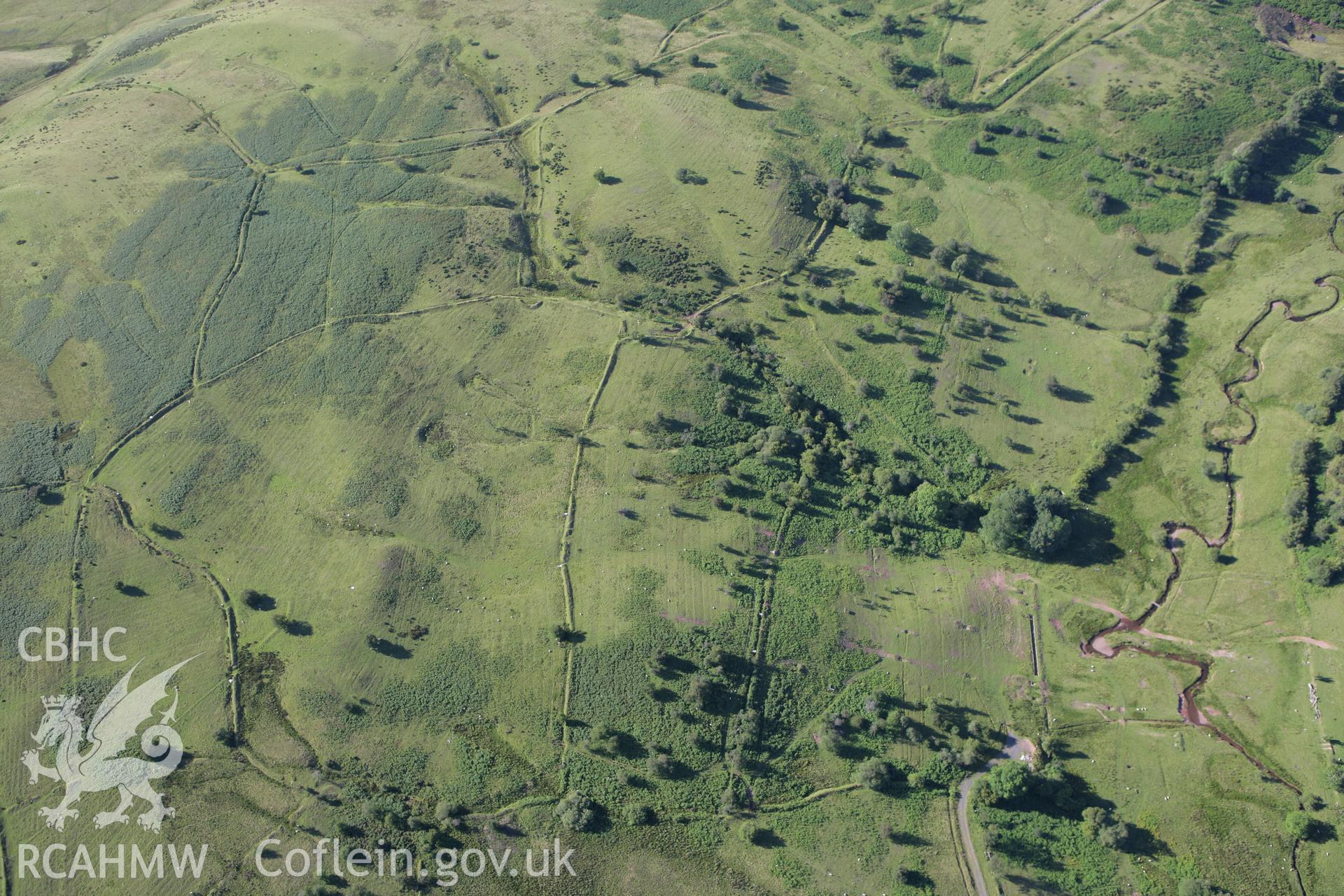 RCAHMW colour oblique aerial photograph of Pentre Dolau Honddu. Taken on 08 August 2007 by Toby Driver