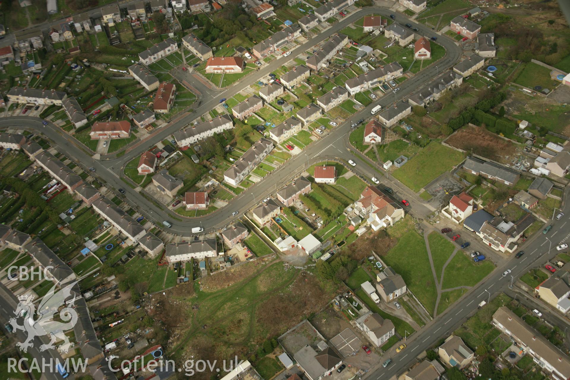 RCAHMW colour oblique aerial photograph of Bon-y-Maen Stone. Taken on 16 March 2007 by Toby Driver