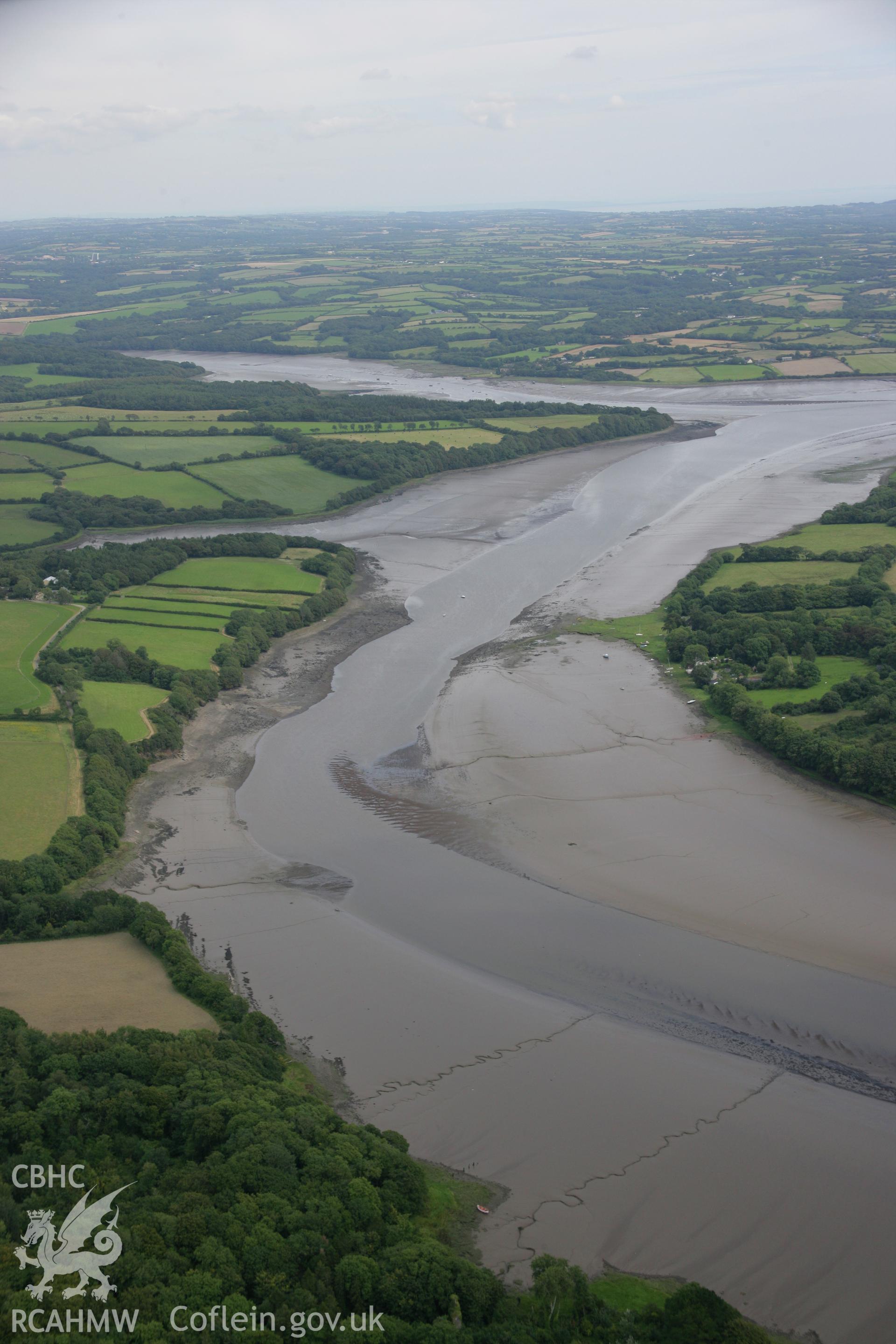 RCAHMW colour oblique photograph of View from Hanton including Picton Point. Taken by Toby Driver on 01/08/2007.