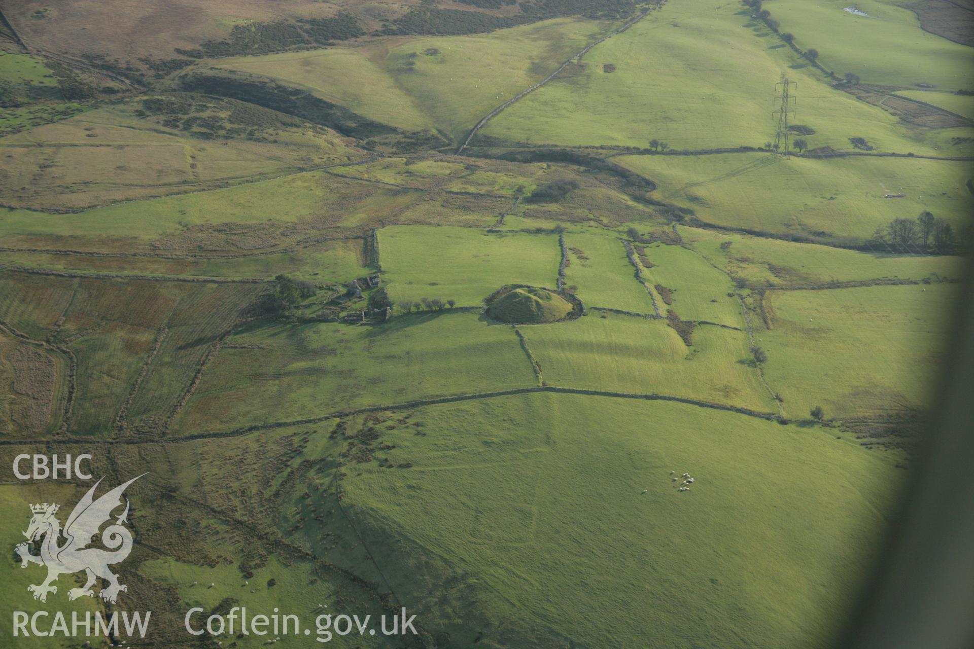 RCAHMW colour oblique aerial photograph of Tomen-y-Mur. Taken on 25 January 2007 by Toby Driver