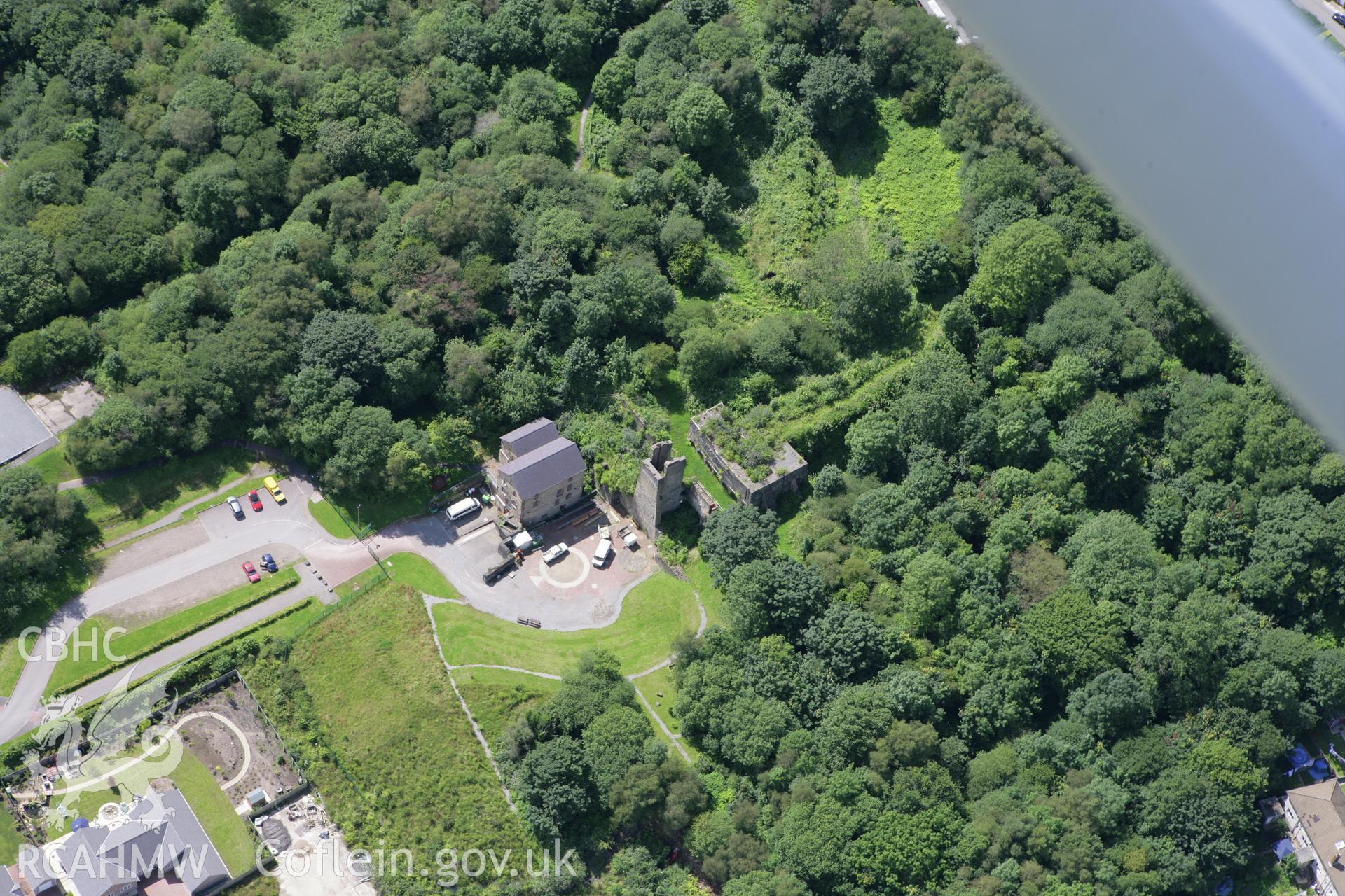 RCAHMW colour oblique aerial photograph of Tondu Ironworks. Taken on 30 July 2007 by Toby Driver