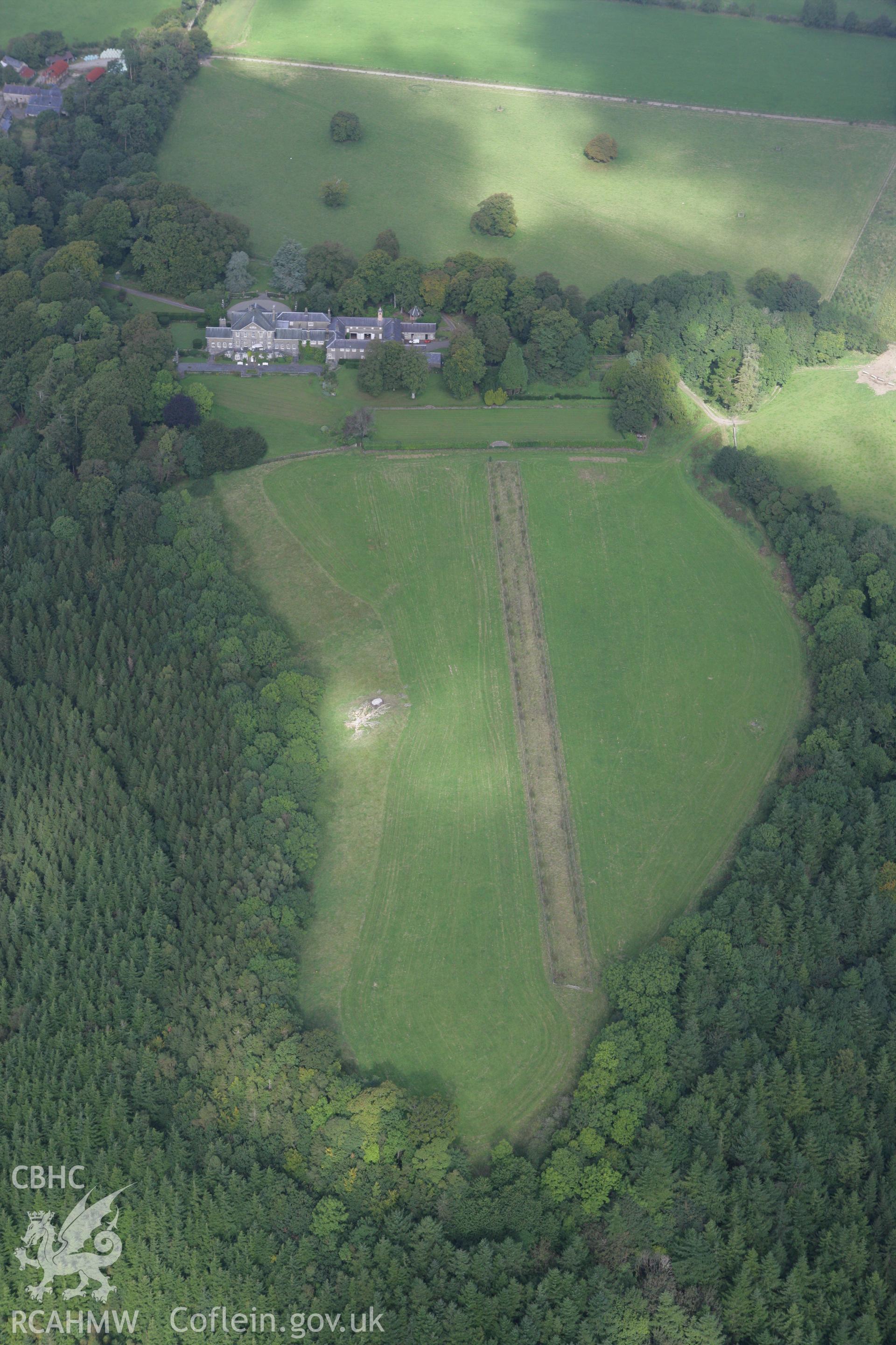 RCAHMW colour oblique photograph of Ffynone Wood, promontory fort. Taken by Toby Driver on 11/09/2007.