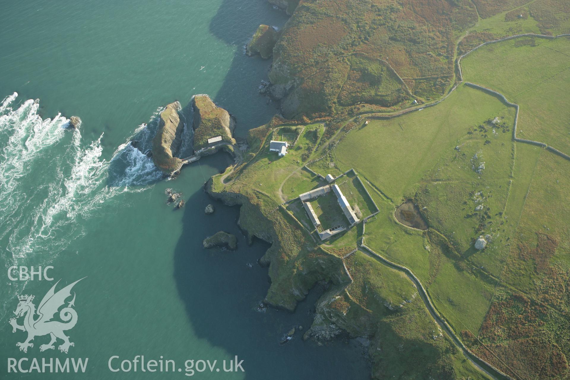 RCAHMW colour oblique photograph of Ramsey island farm. Taken by Toby Driver on 23/10/2007.