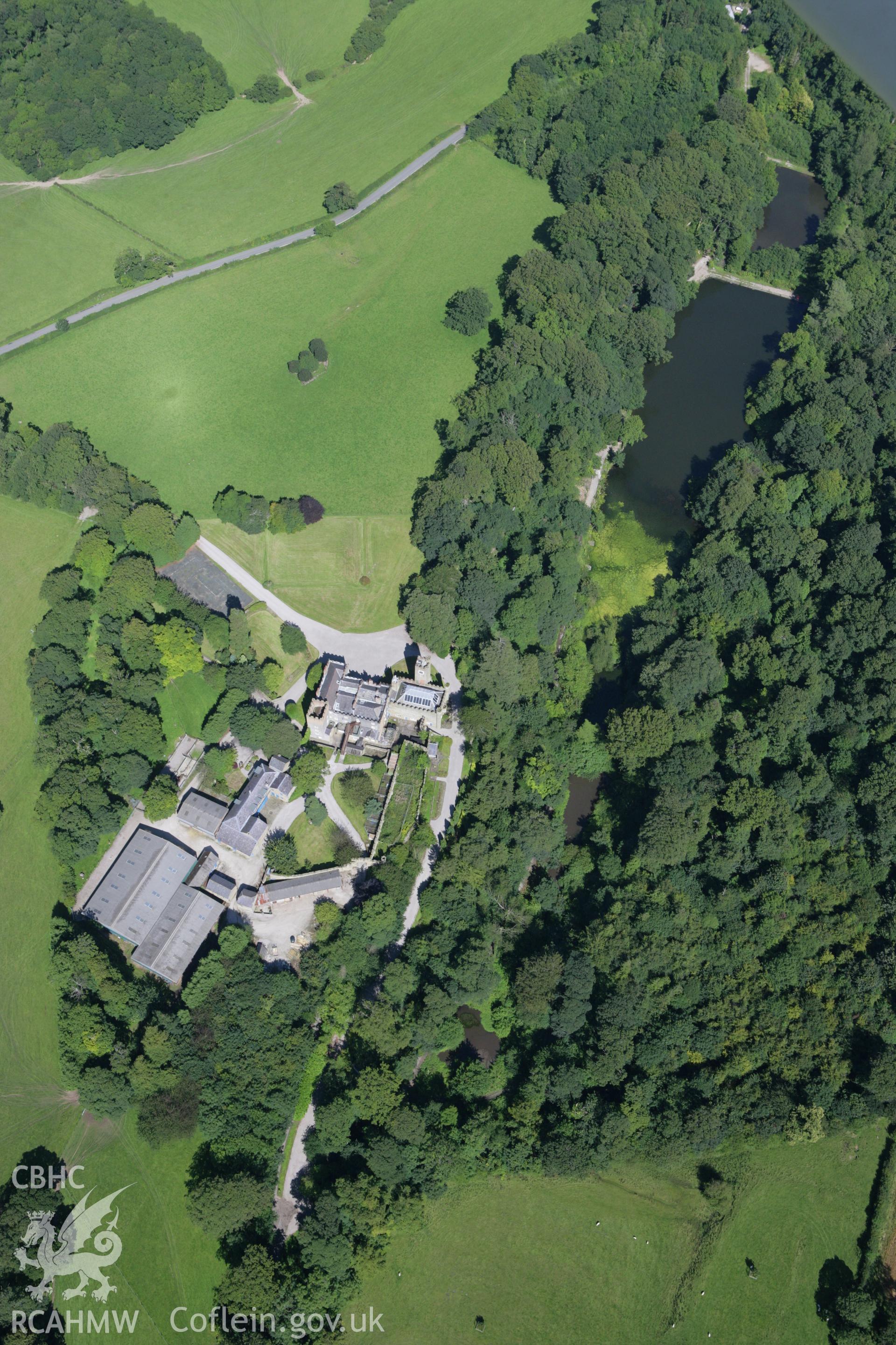 RCAHMW colour oblique aerial photograph of Gyrn Castle, Llanasa. Taken on 31 July 2007 by Toby Driver