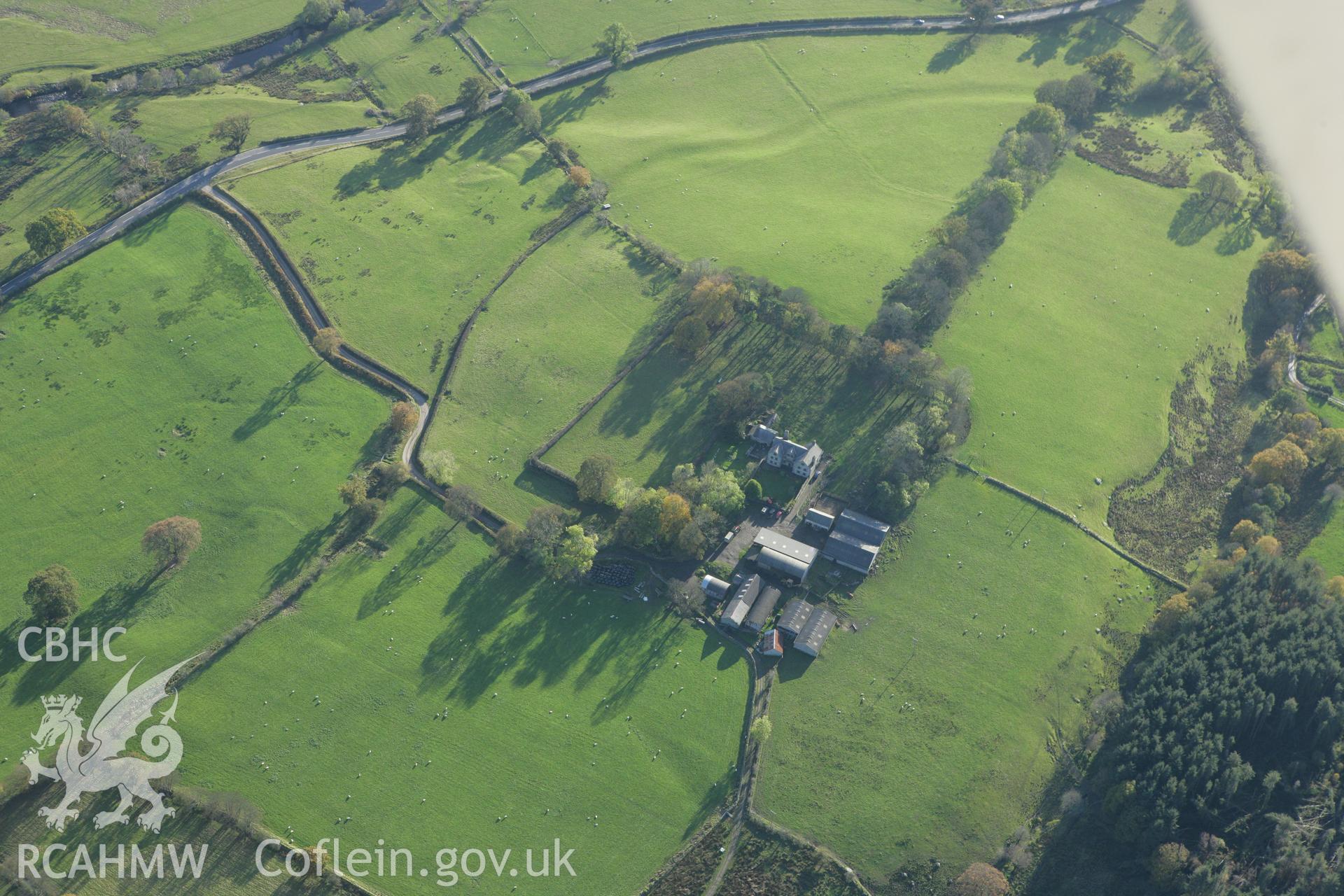 RCAHMW colour oblique photograph of Caer Gai, Roman fort. Taken by Toby Driver on 30/10/2007.