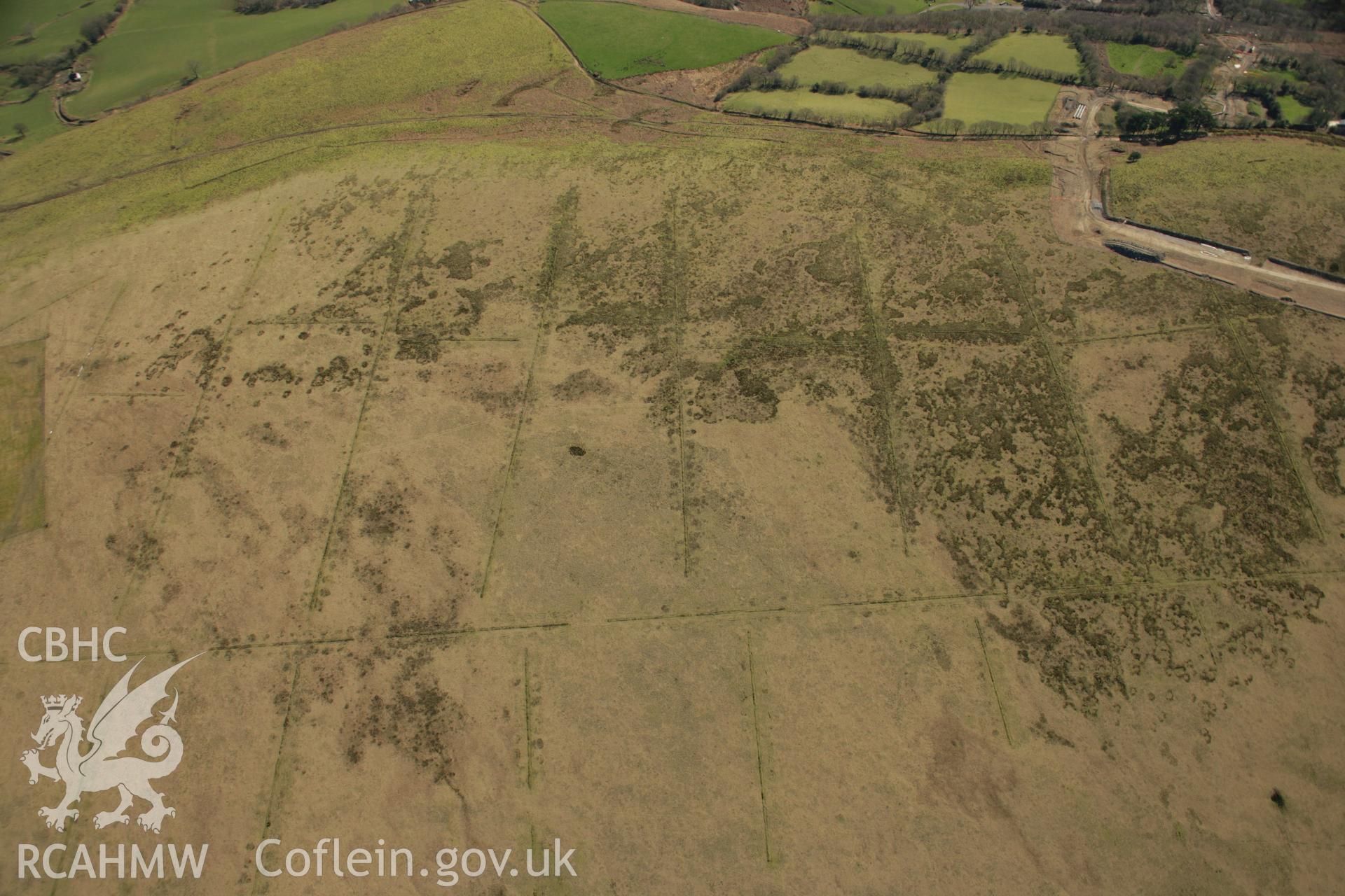 RCAHMW colour oblique aerial photograph of Tor Clawdd to Lluest Treharne Anti-Glider Trenches. Taken on 21 March 2007 by Toby Driver