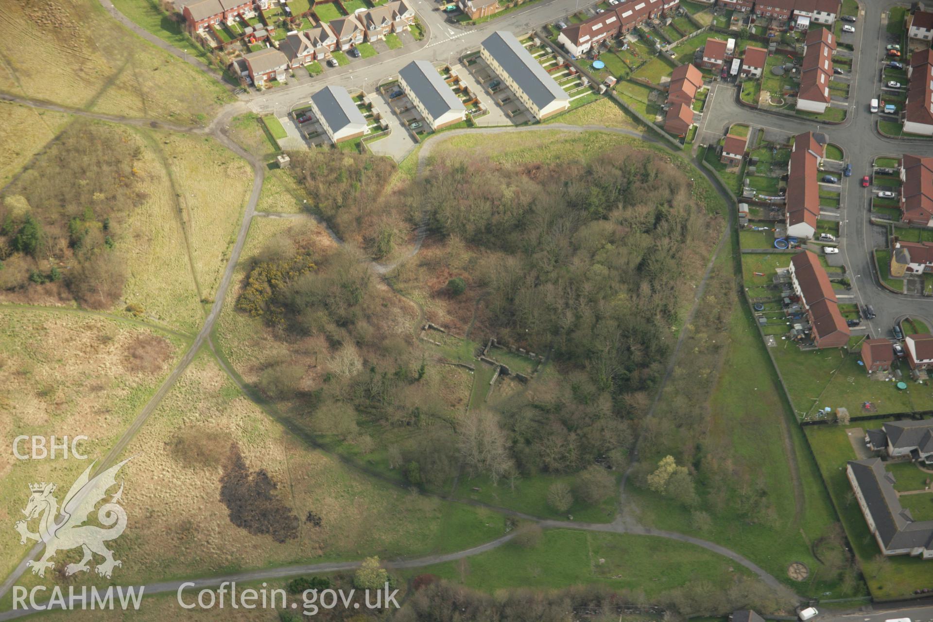 RCAHMW colour oblique aerial photograph of Melin Mynach. Taken on 16 March 2007 by Toby Driver