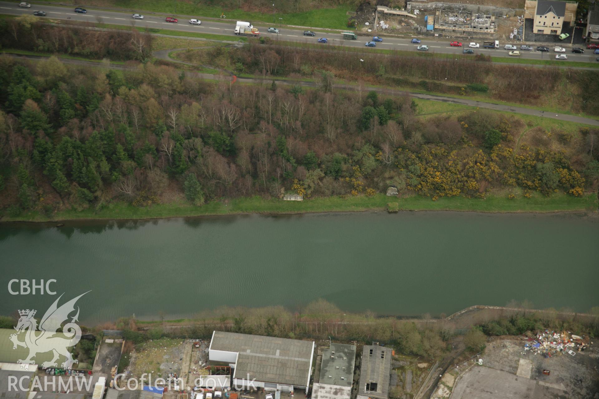 RCAHMW colour oblique aerial photograph of Smith's Canal Tipping Staithes. Taken on 16 March 2007 by Toby Driver