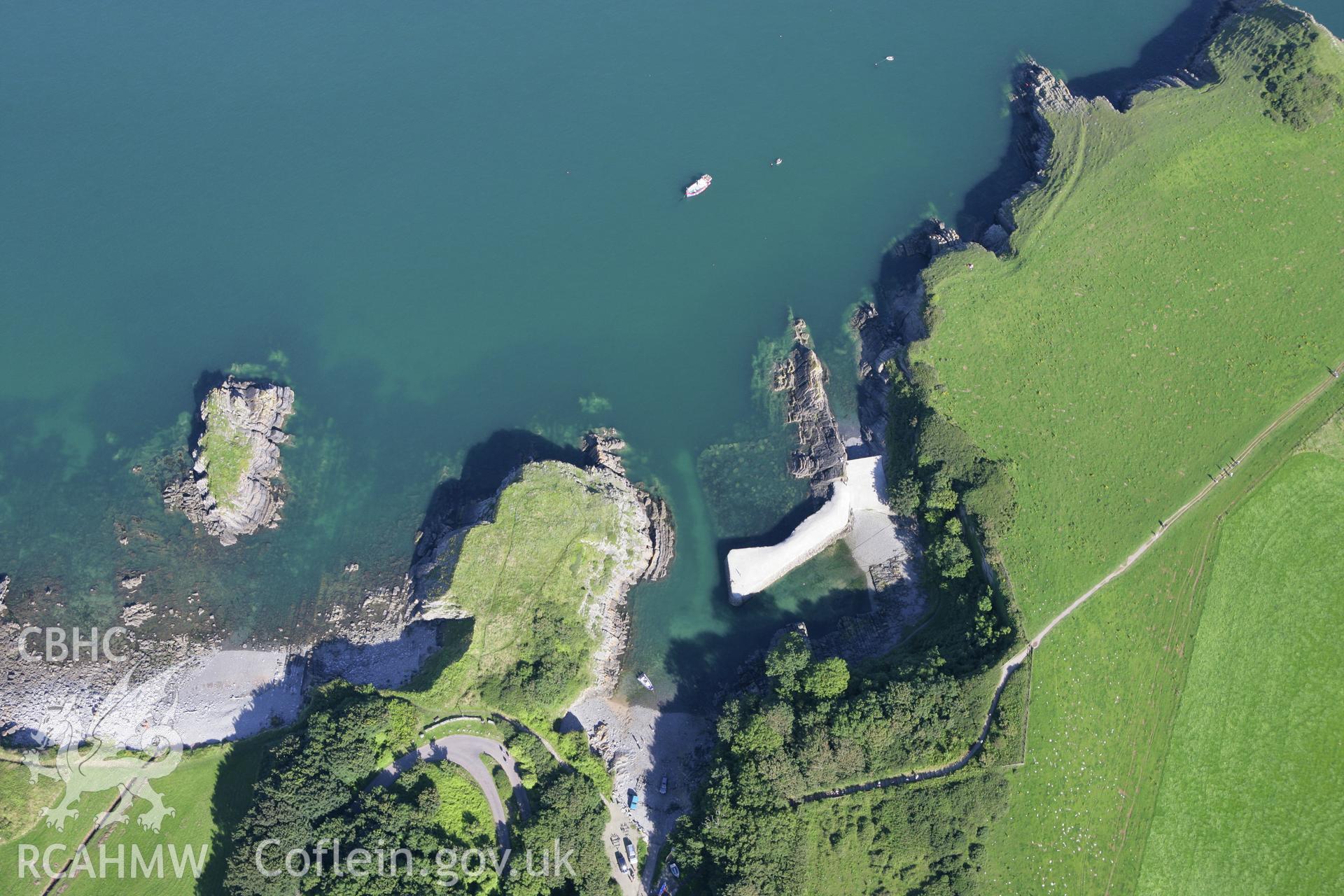 RCAHMW colour oblique aerial photograph of Stackpole Quay. Taken on 30 July 2007 by Toby Driver