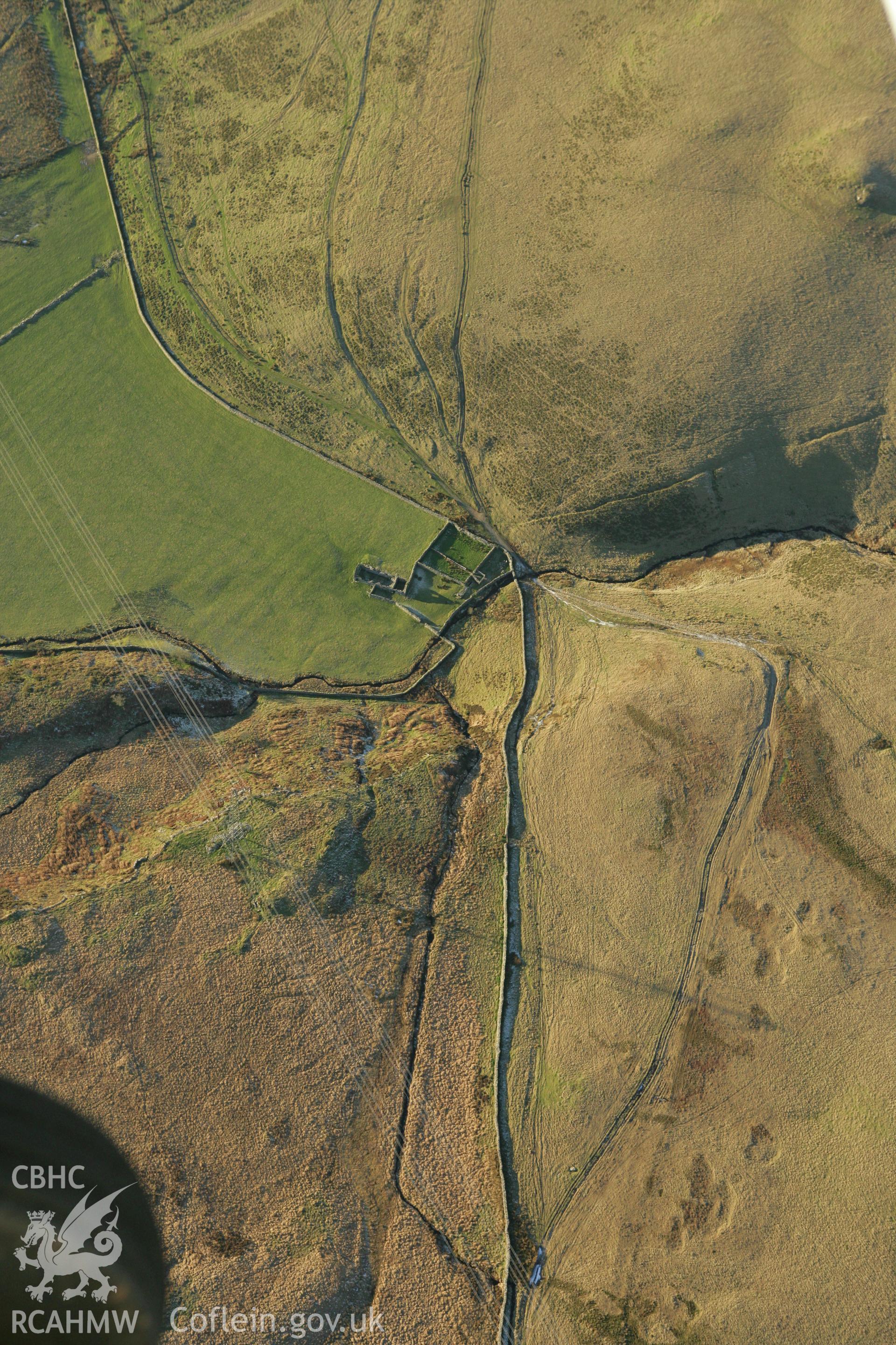 RCAHMW colour oblique photograph of Dolbelydr Roman road, from the south-east. Taken by Toby Driver on 20/12/2007.