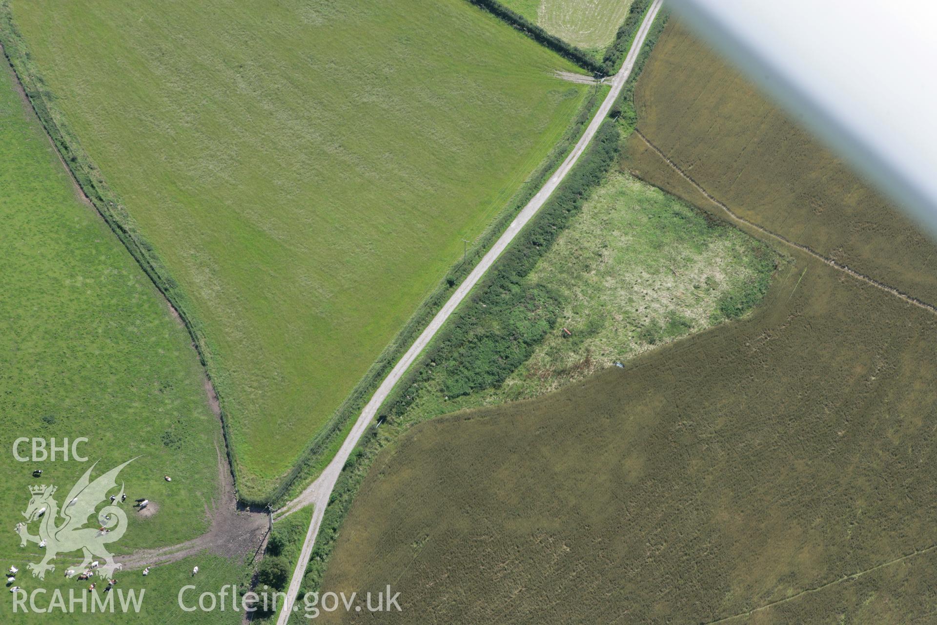 RCAHMW colour oblique aerial photograph of St Elmo's Summer House Barrow II. Taken on 31 July 2007 by Toby Driver