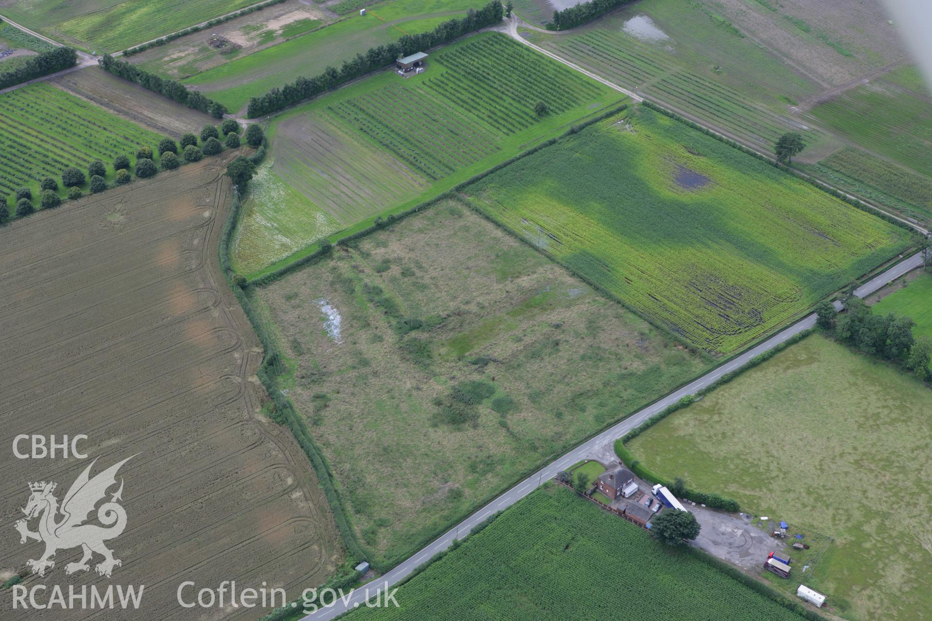 RCAHMW colour oblique aerial photograph of Esp Hill Fishponds. Taken on 24 July 2007 by Toby Driver