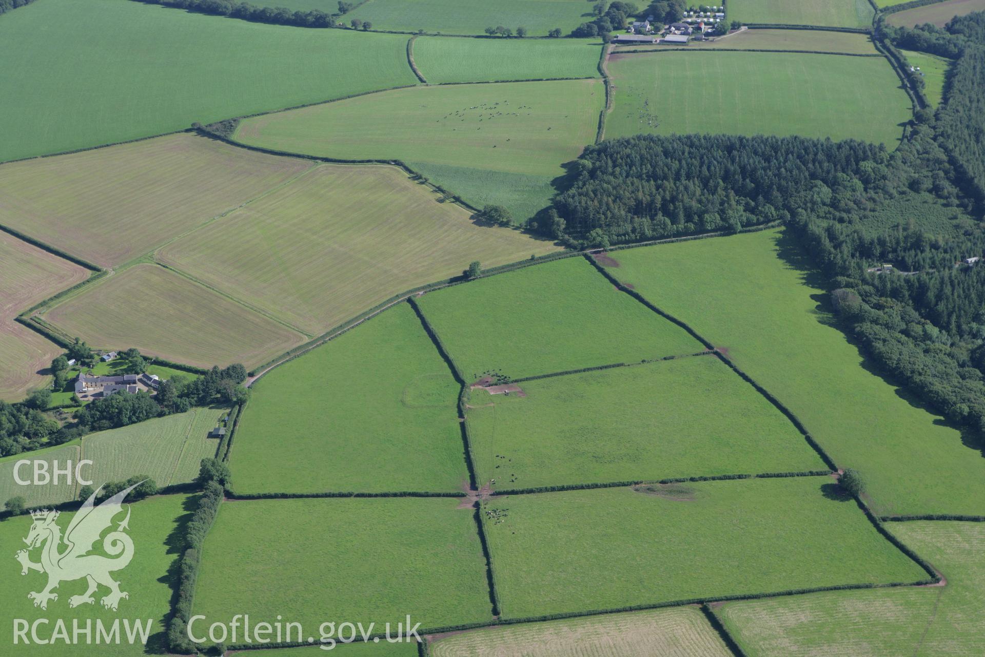 RCAHMW colour oblique aerial photograph of Cwmbrwyn Villa. Taken on 30 July 2007 by Toby Driver