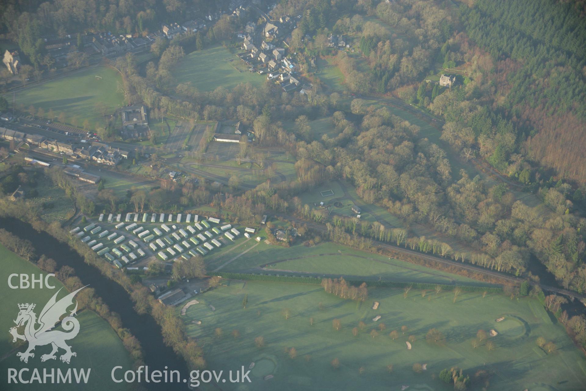 RCAHMW colour oblique aerial photograph of Betws-y-Coed and surrounding landscape. Taken on 25 January 2007 by Toby Driver