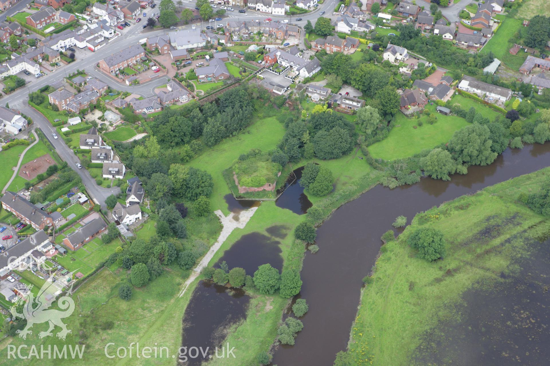 RCAHMW colour oblique aerial photograph of Holt Castle. Taken on 24 July 2007 by Toby Driver