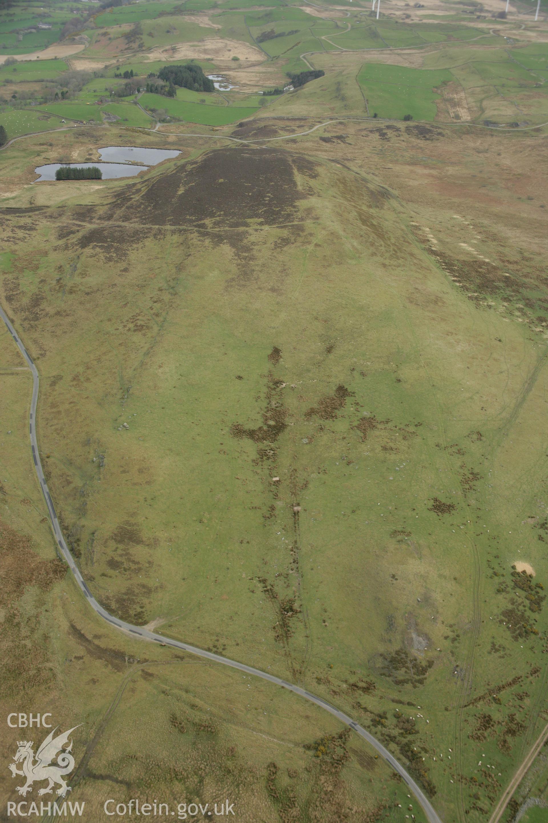 RCAHMW colour oblique aerial photograph of Hafod Ithel Cairnfield. Taken on 17 April 2007 by Toby Driver