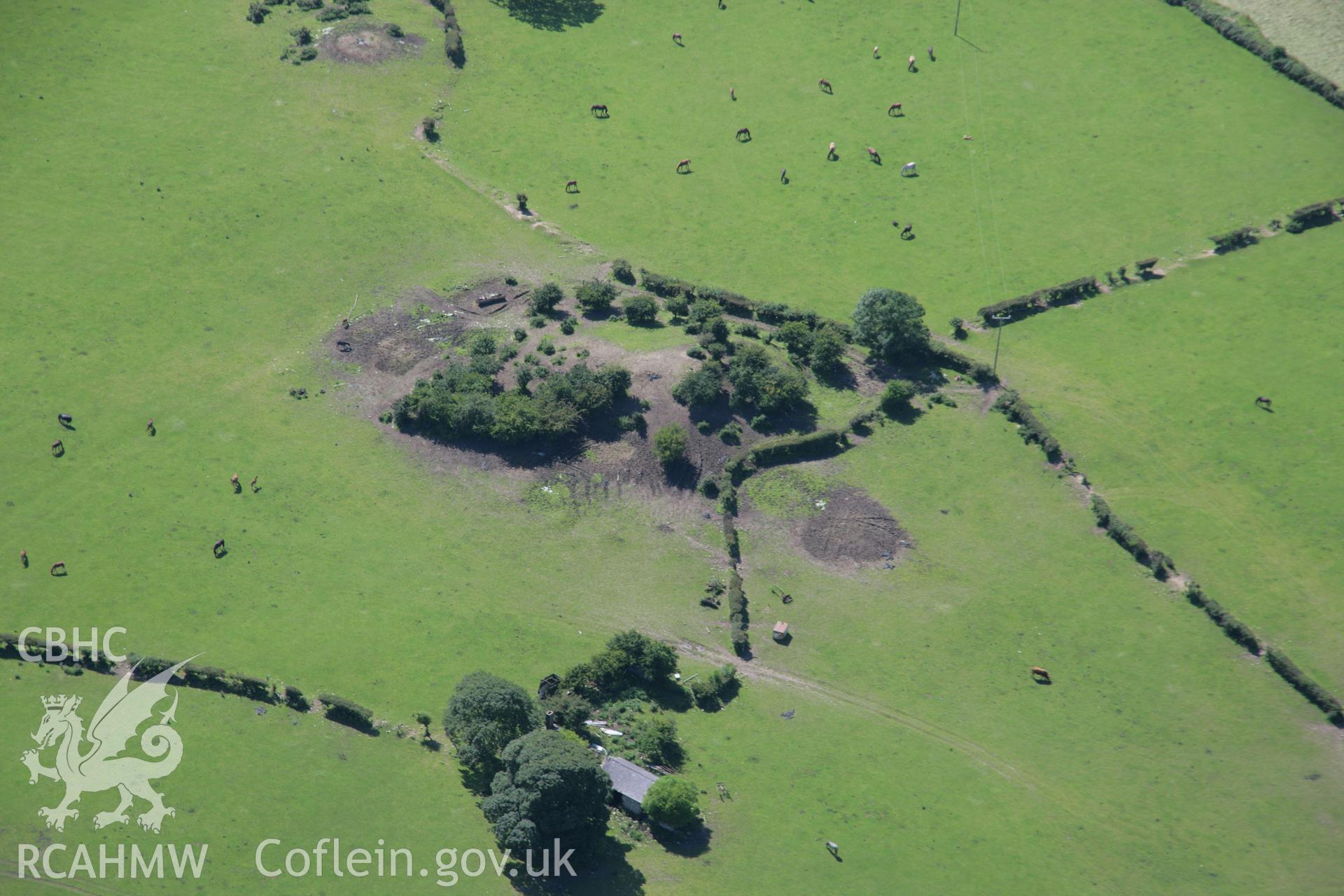 RCAHMW colour oblique aerial photograph of Bryn Digrif Mound V. Taken on 31 July 2007 by Toby Driver