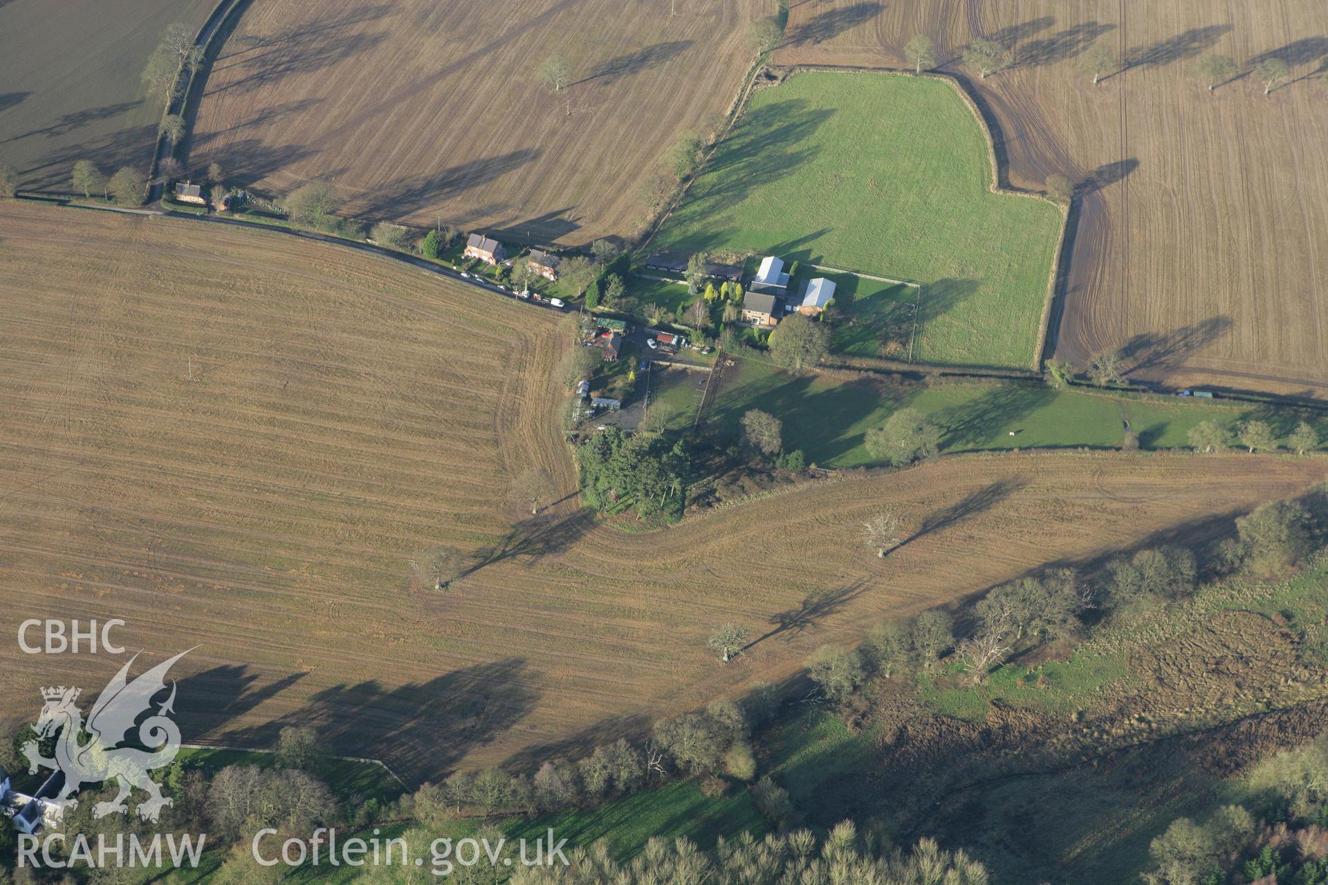 RCAHMW colour oblique photograph of Whitewell Barrow I. Taken by Toby Driver on 11/12/2007.