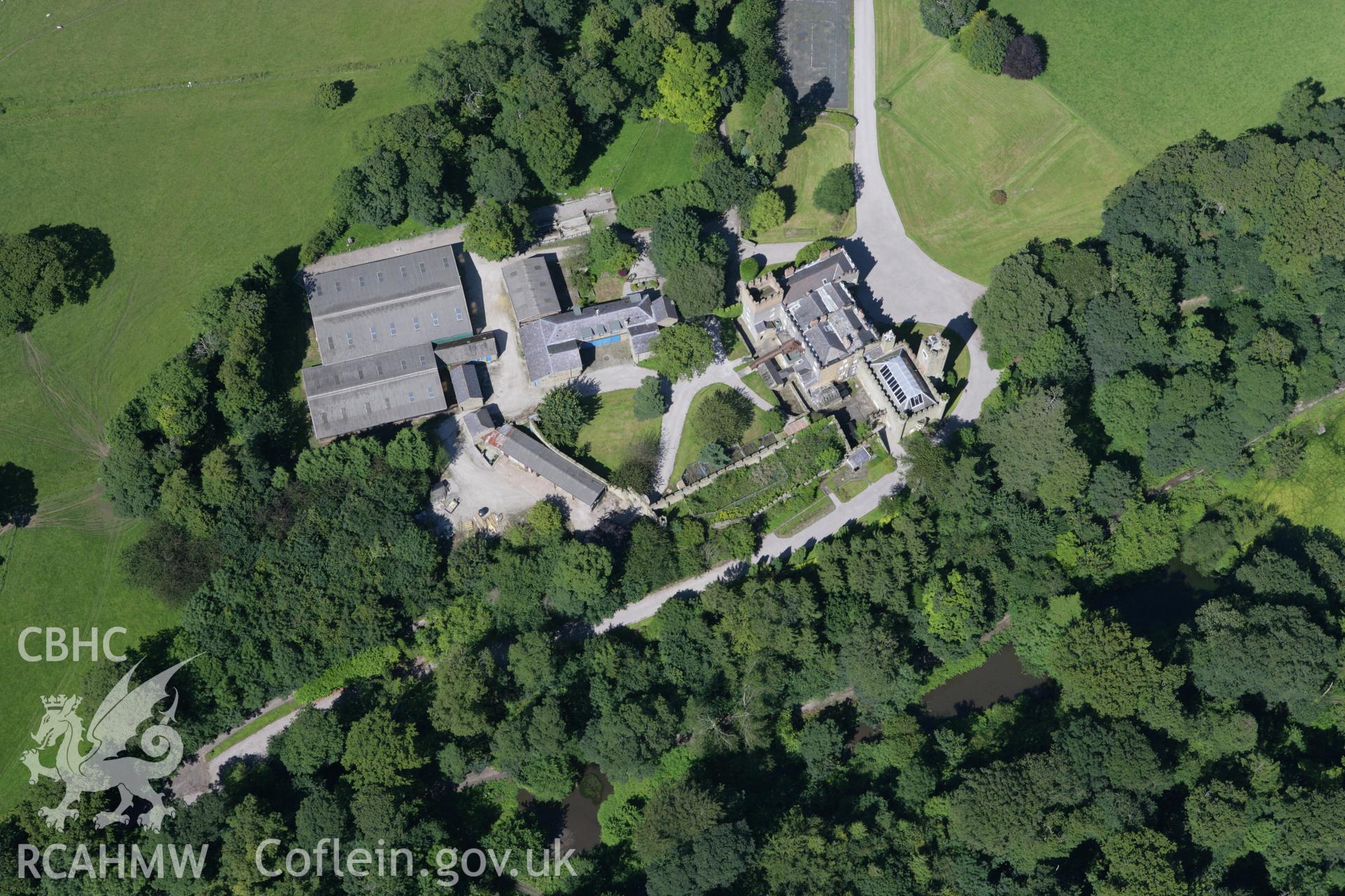 RCAHMW colour oblique aerial photograph of Gyrn Castle, Llanasa. Taken on 31 July 2007 by Toby Driver