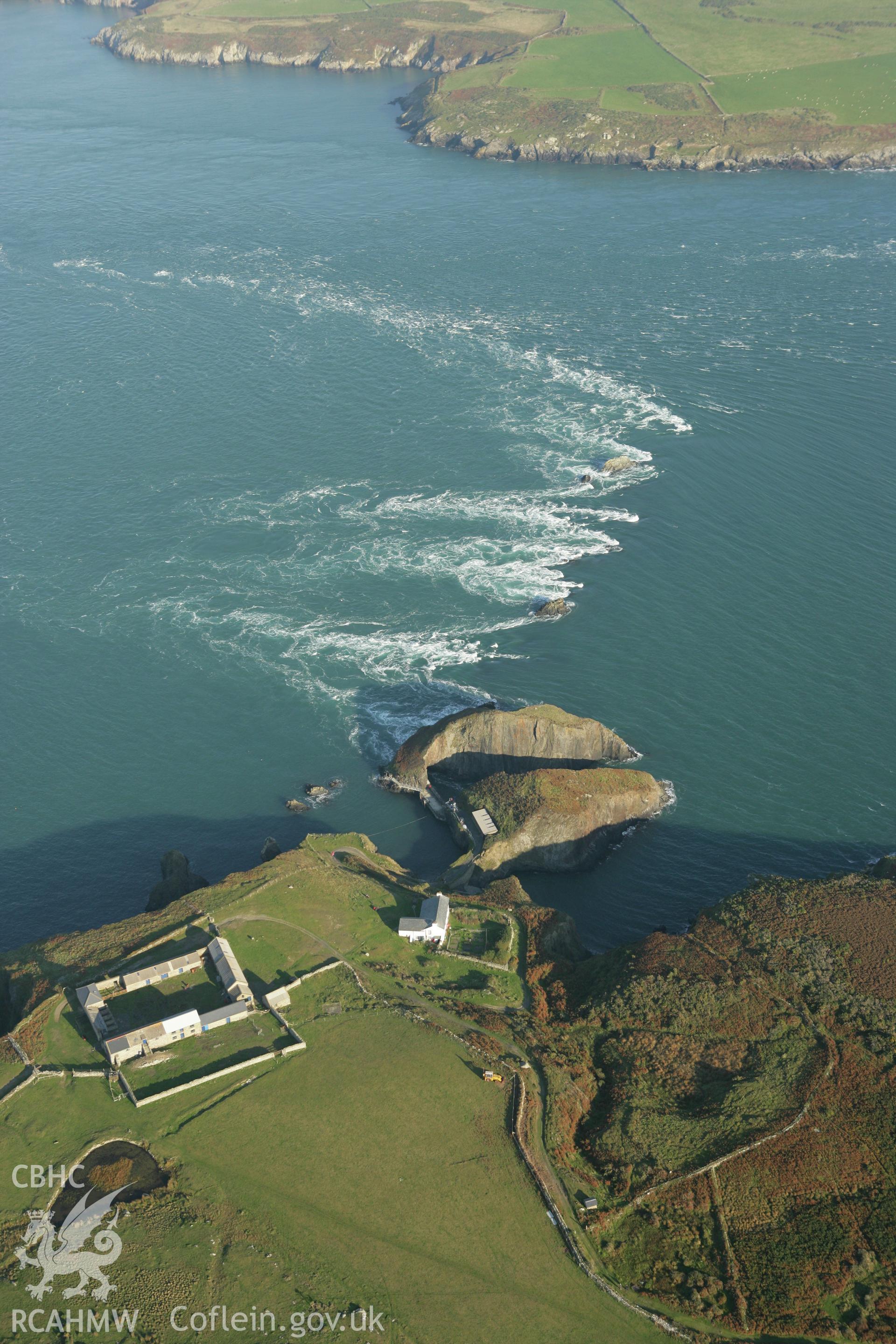 RCAHMW colour oblique photograph of Ramsey island farm. Taken by Toby Driver on 23/10/2007.