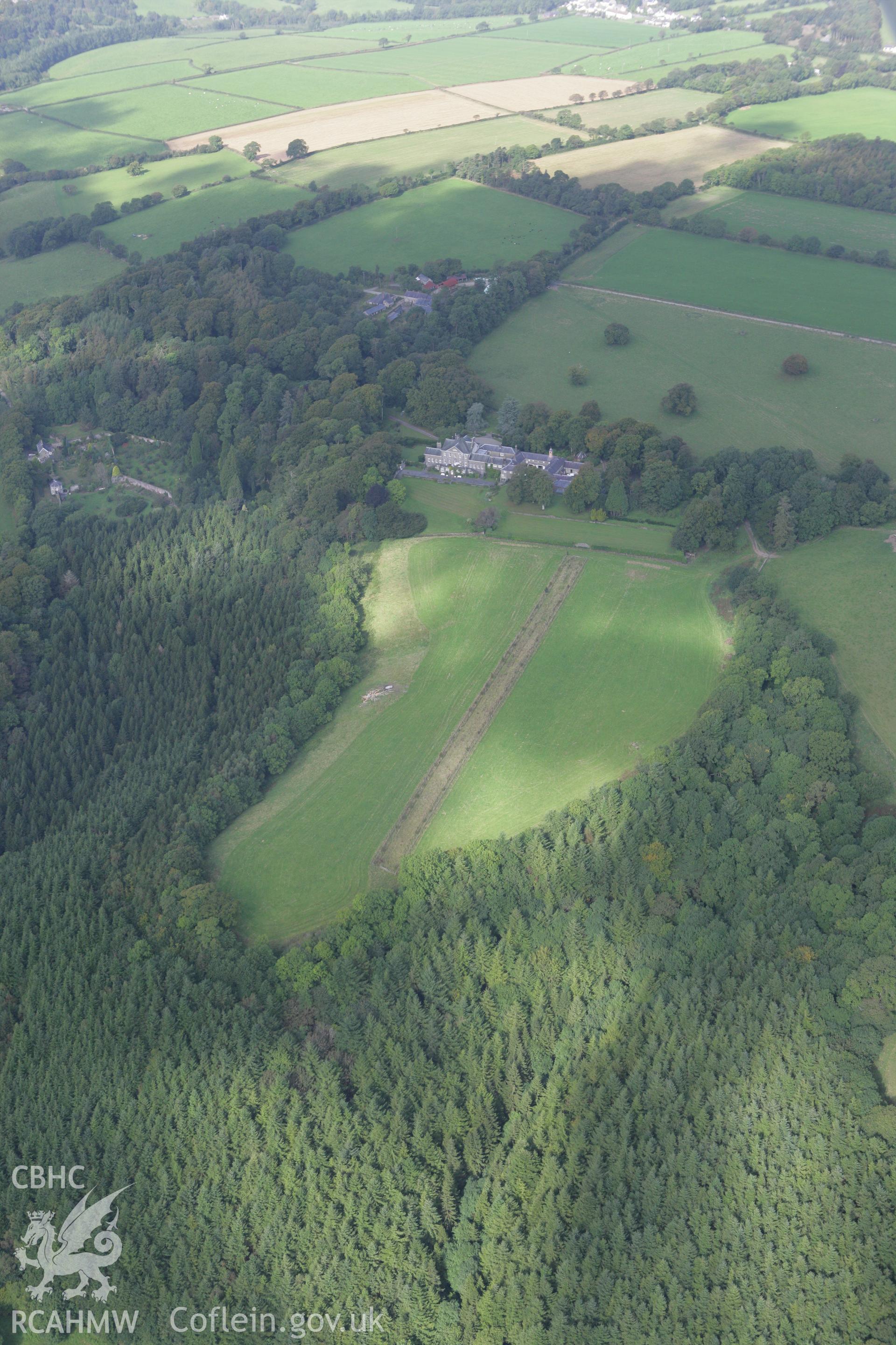 RCAHMW colour oblique photograph of Ffynone Wood, promontory fort. Taken by Toby Driver on 11/09/2007.