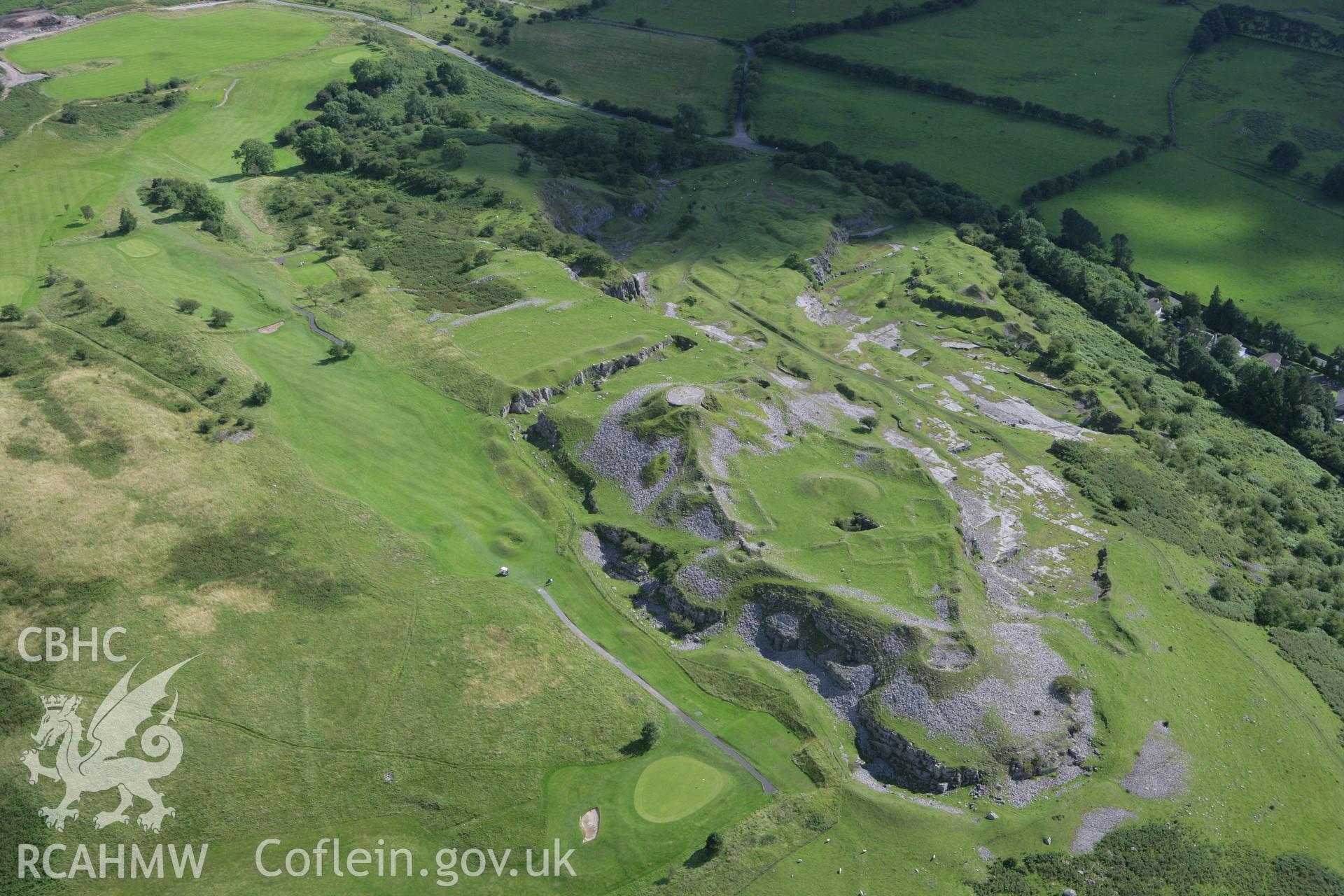 RCAHMW colour oblique aerial photograph of Morlais Castle. Taken on 30 July 2007 by Toby Driver