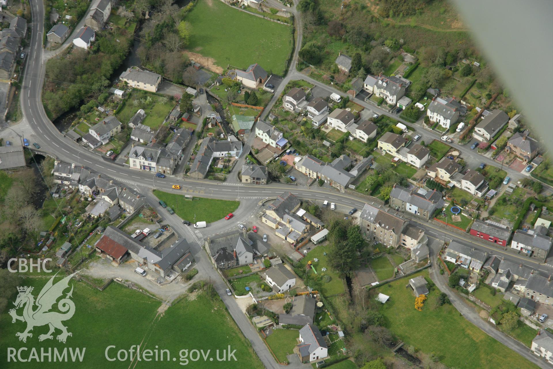 RCAHMW colour oblique aerial photograph of Talybont. Taken on 17 April 2007 by Toby Driver