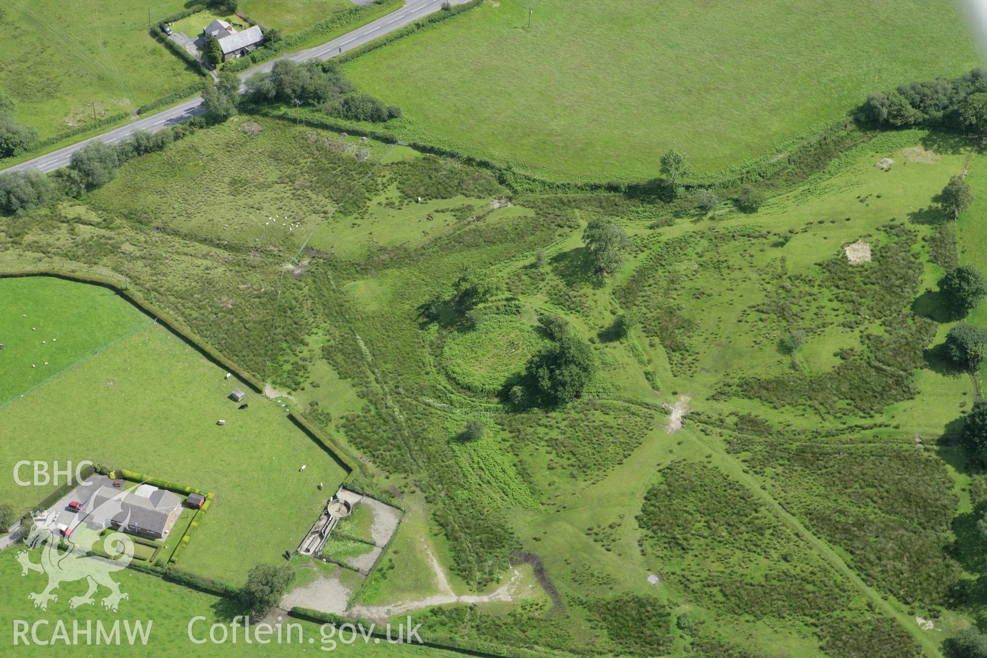 RCAHMW colour oblique aerial photograph of Lle'r Prior, Llanafanfawr. Taken on 09 July 2007 by Toby Driver