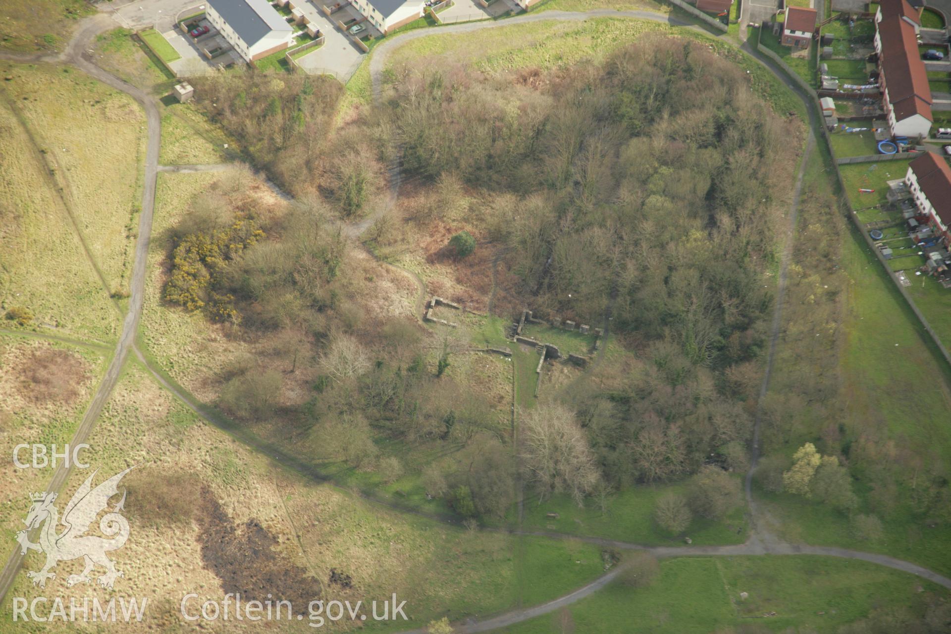 RCAHMW colour oblique aerial photograph of Melin Mynach. Taken on 16 March 2007 by Toby Driver