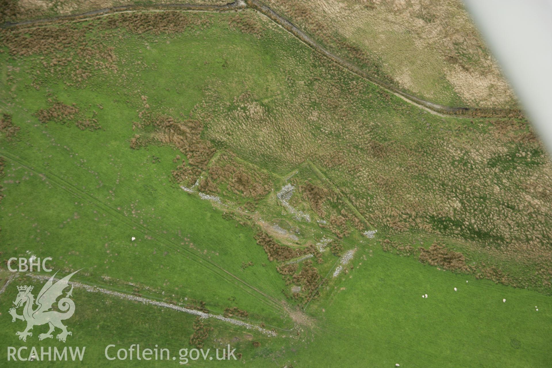 RCAHMW colour oblique aerial photograph of Hafod - Ithel, Deserted Settlement, Trefenter. Taken on 17 April 2007 by Toby Driver