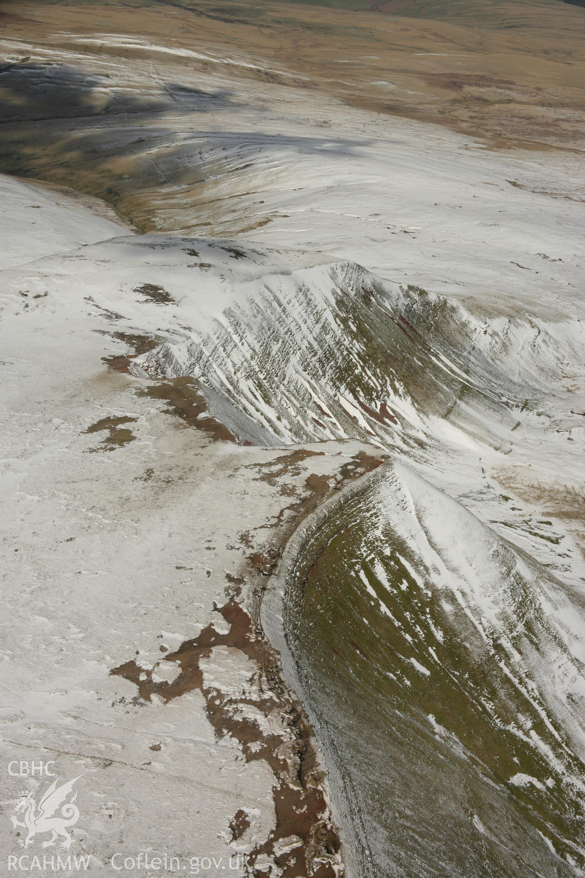 RCAHMW colour oblique aerial photograph of Twr-y-Fan Foel Cairn. Taken on 21 March 2007 by Toby Driver
