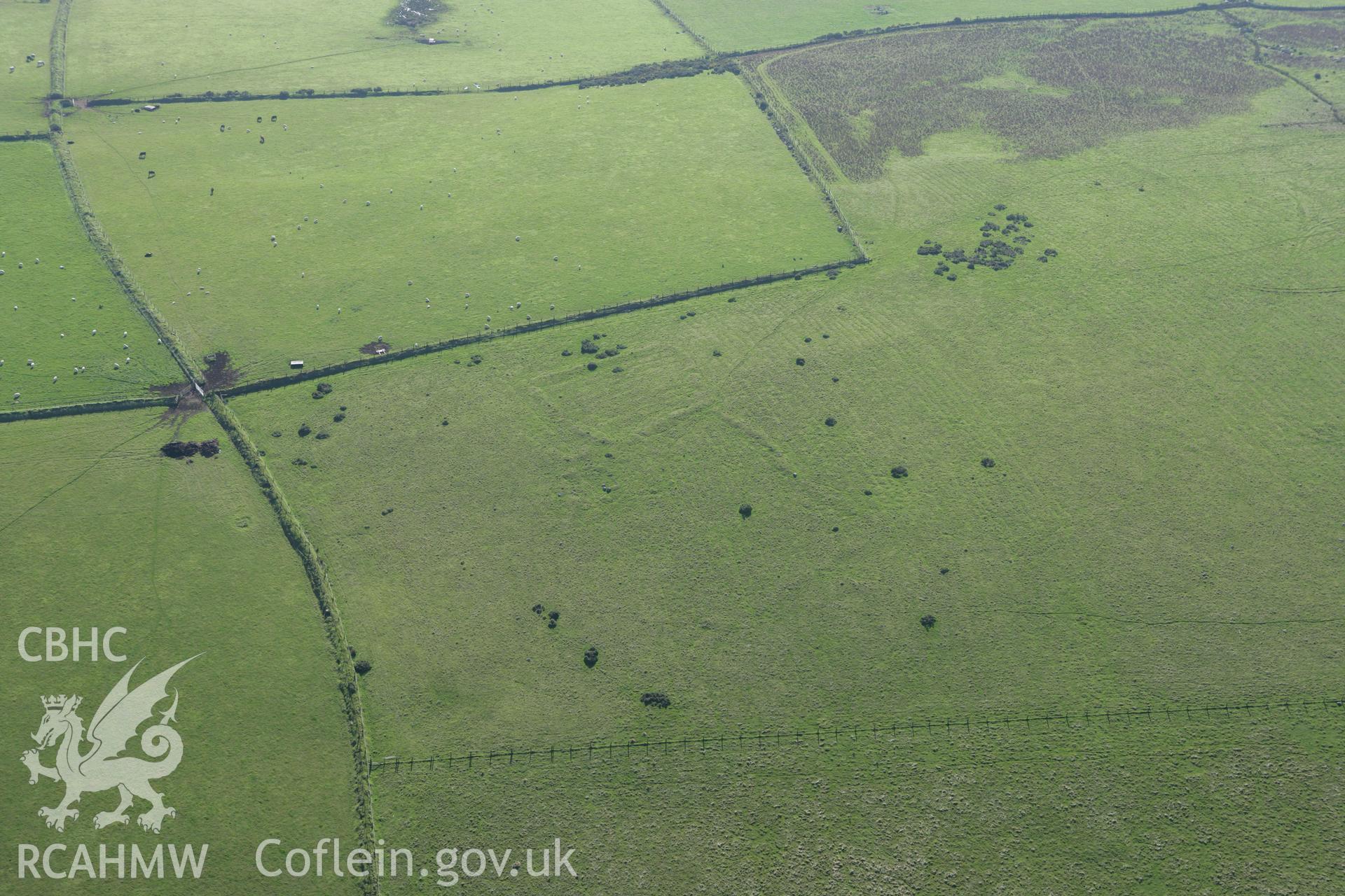 RCAHMW colour oblique photograph of Mynydd Morvil settlement. Taken by Toby Driver on 23/10/2007.