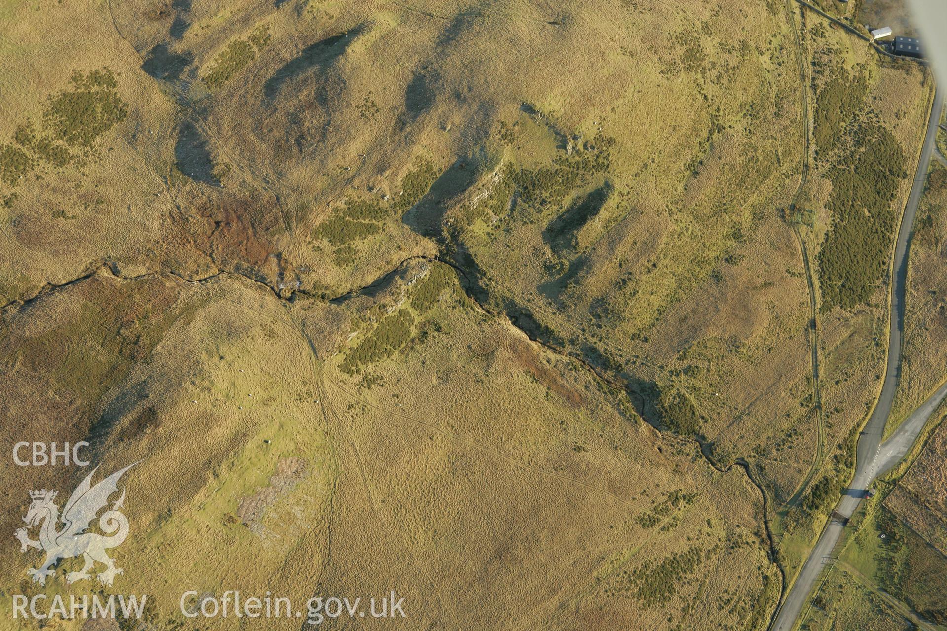 RCAHMW colour oblique photograph of Pen-y-stryd Roman tile kilns. Taken by Toby Driver on 20/12/2007.