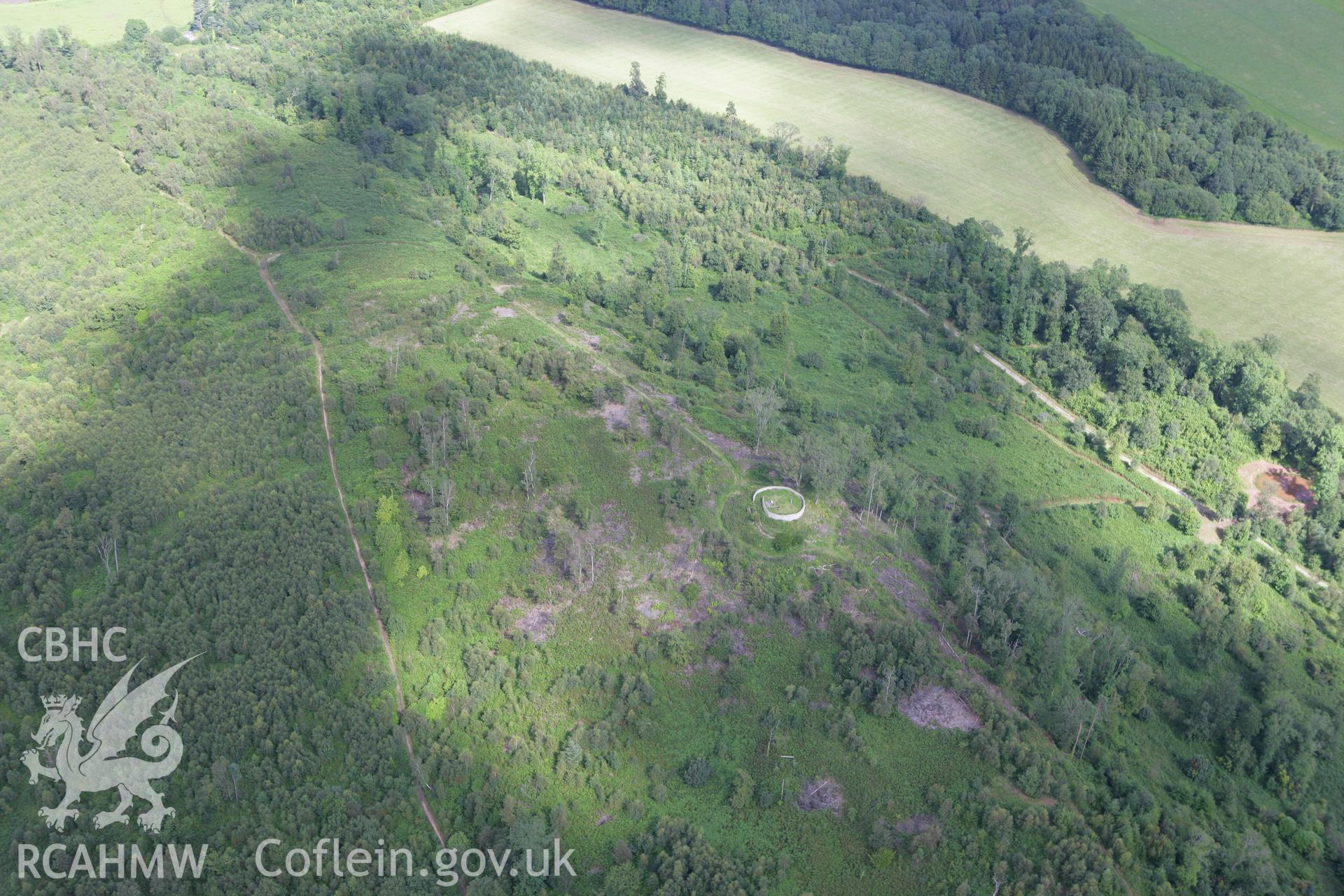 RCAHMW colour oblique aerial photograph of Craig Ruperra Hillfort. Taken on 30 July 2007 by Toby Driver