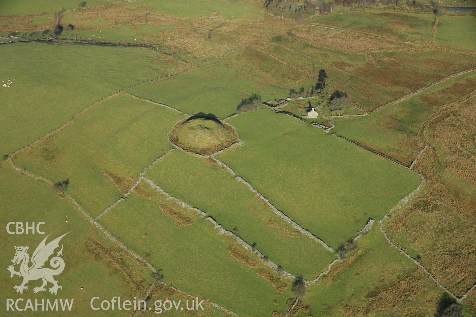 RCAHMW colour oblique aerial photograph of Tomen-y-Mur. Taken on 25 January 2007 by Toby Driver