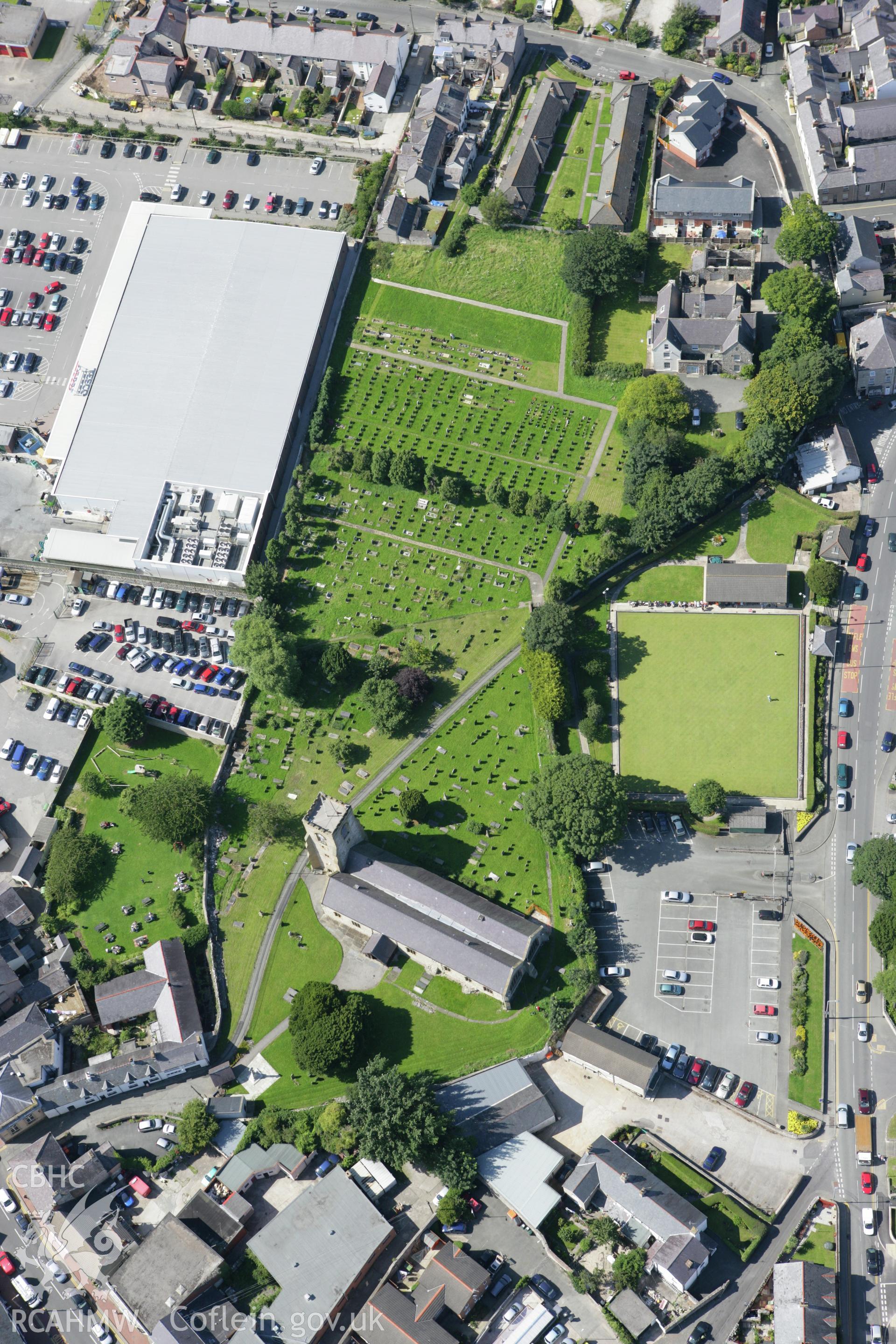 RCAHMW colour oblique aerial photograph of Abergele. Taken on 31 July 2007 by Toby Driver